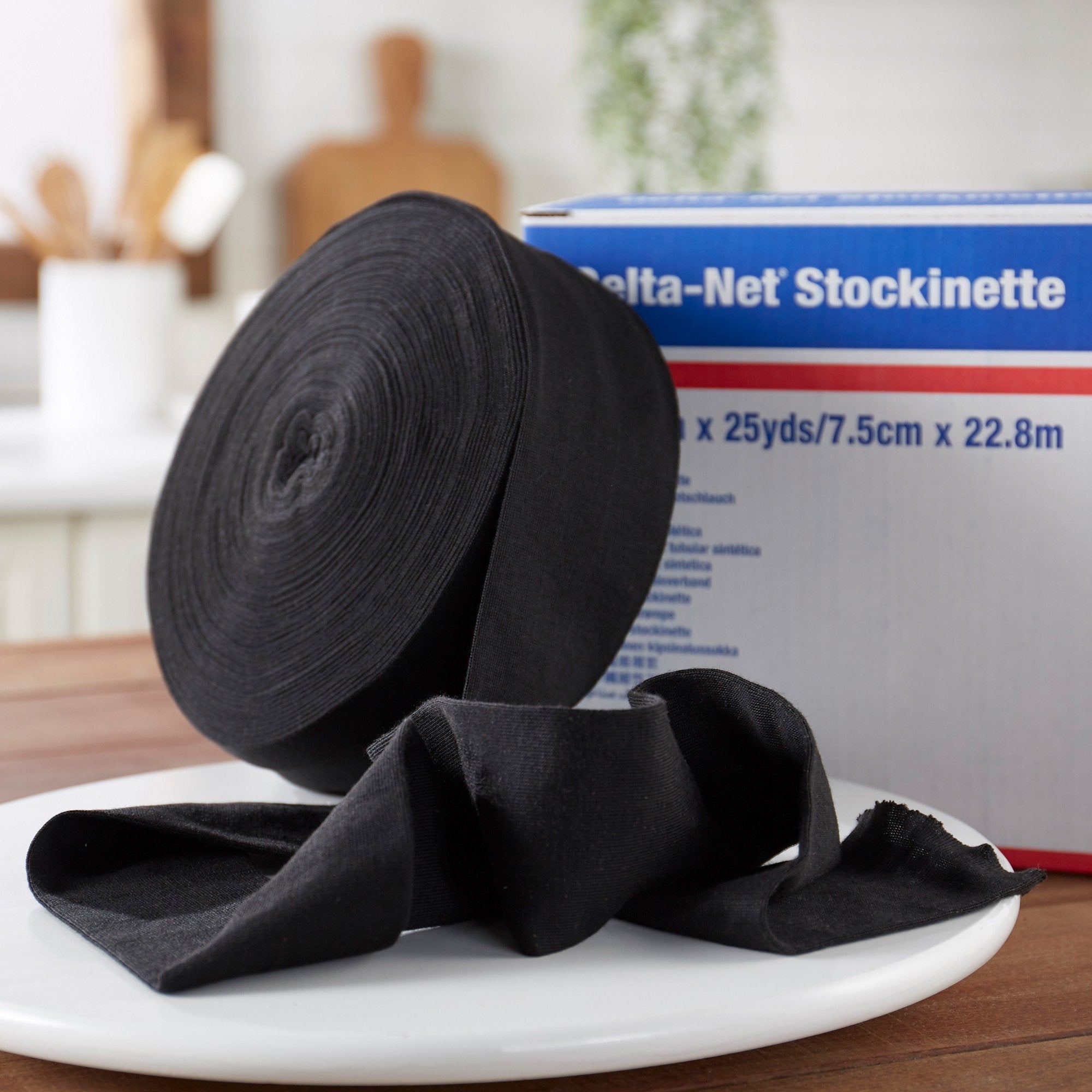 Delta-Net® Black Synthetic Compression Stockinette, 3 Inch x 25 Yard 7272302