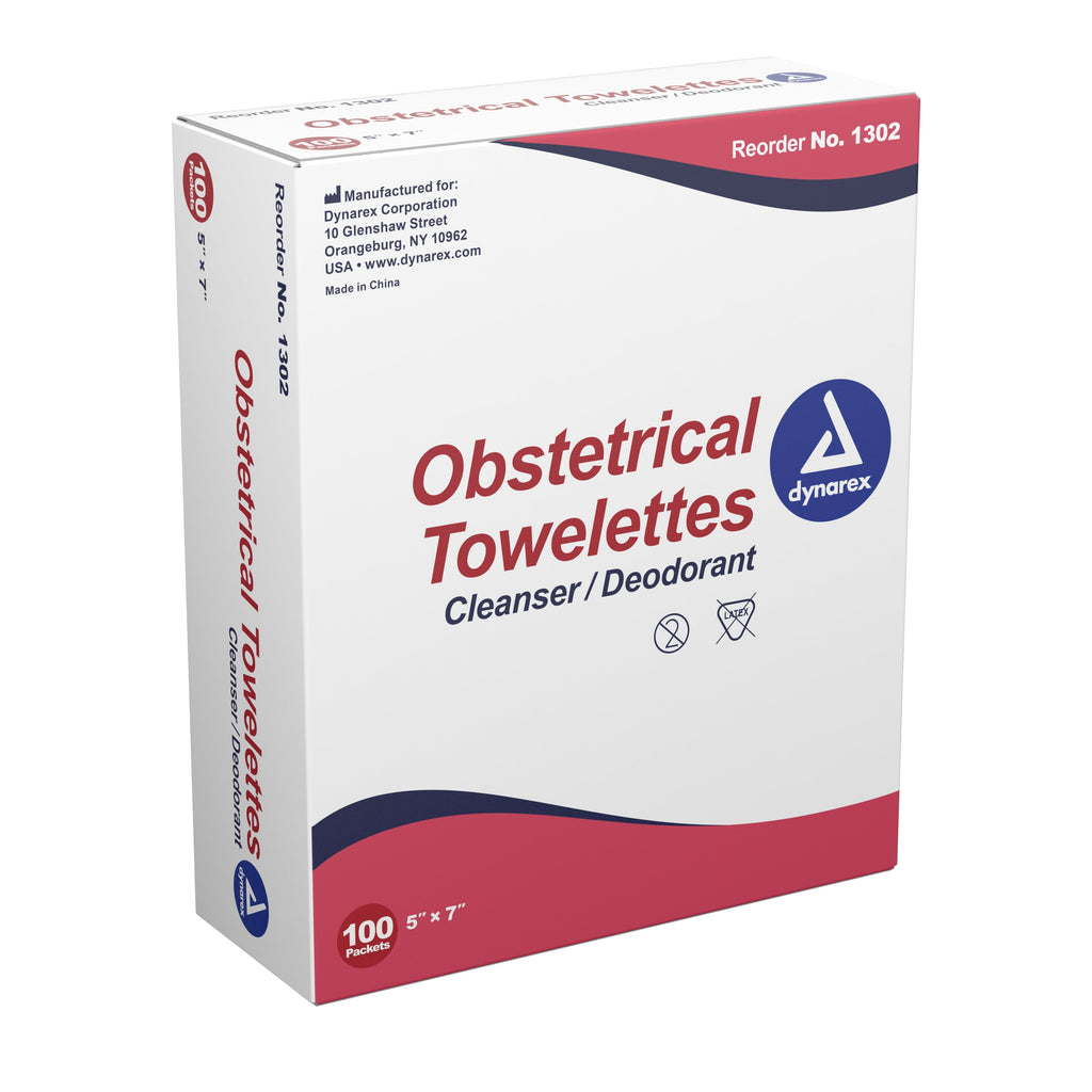 dynarex® Scented Obstetrical Towelettes, Individual Packets 1302