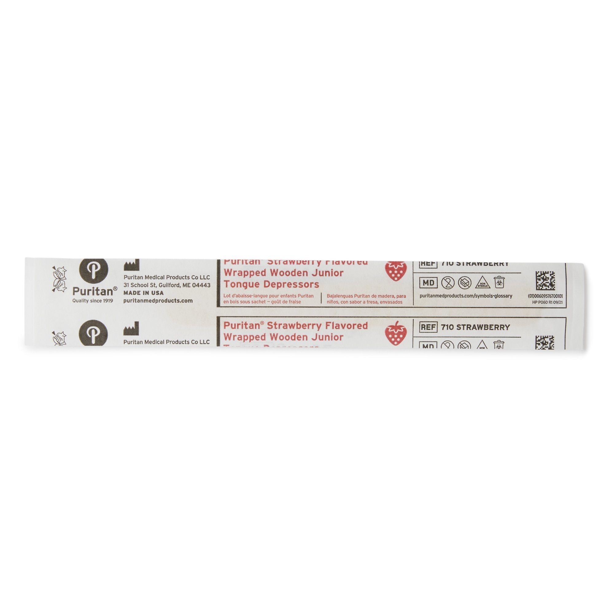 Tongue Depressor Puritan® 5-1/2 Inch Length Wood Junior - 710 STRAWBERRY