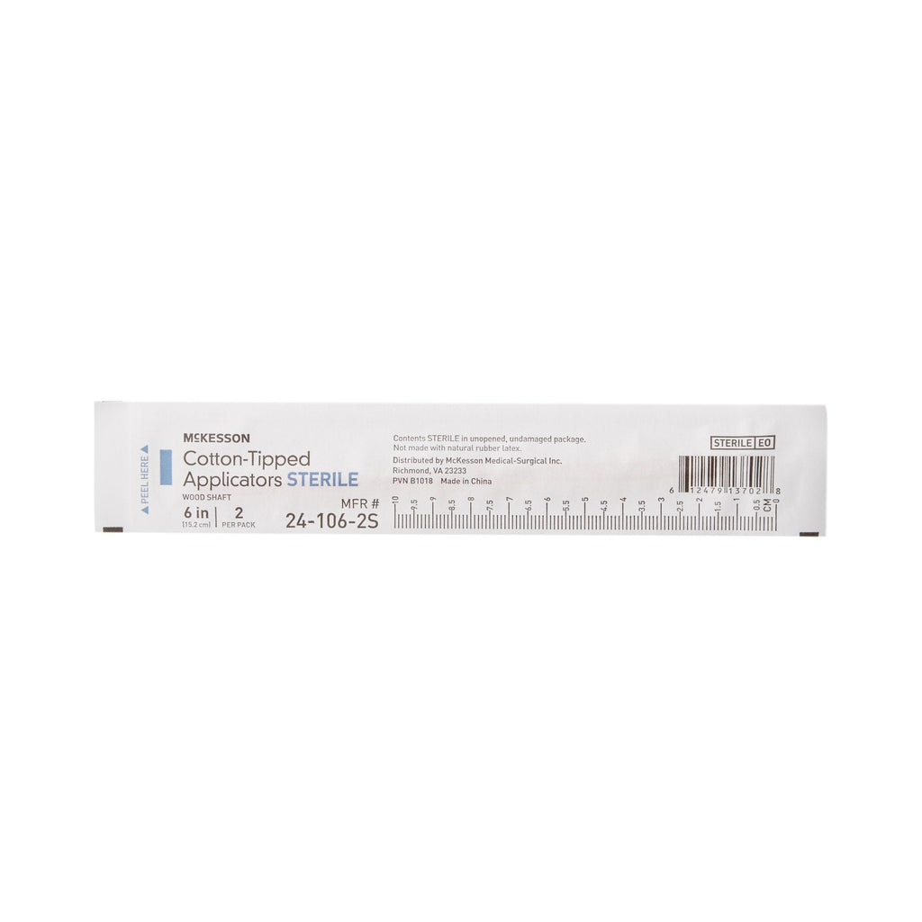 McKesson Cotton Tip Wood Shaft Swabsticks, 6-Inch Length 24-106-2S