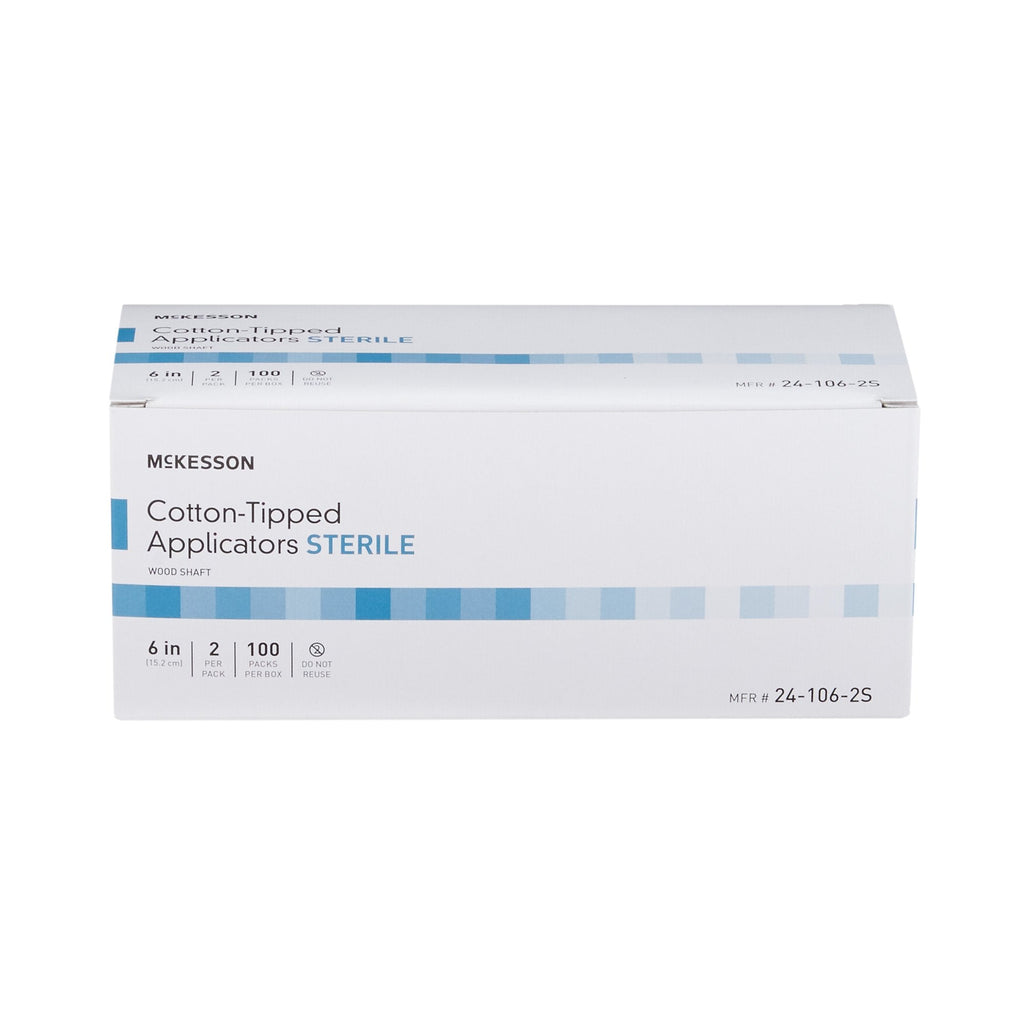 McKesson Cotton Tip Wood Shaft Swabsticks, 6-Inch Length 24-106-2S