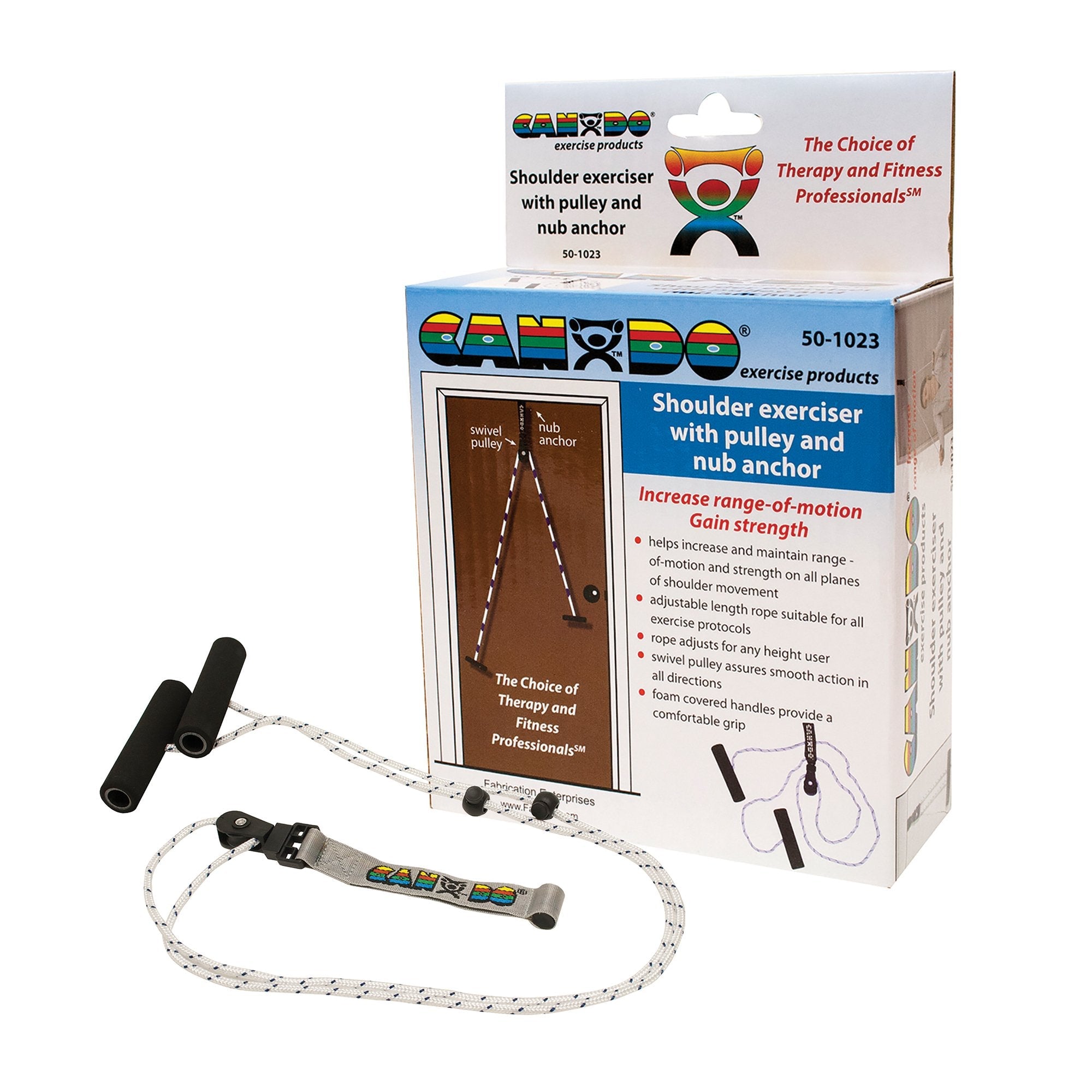 CanDo® Overdoor Shoulder Single Pulley Exerciser with Door Strap 50-1023