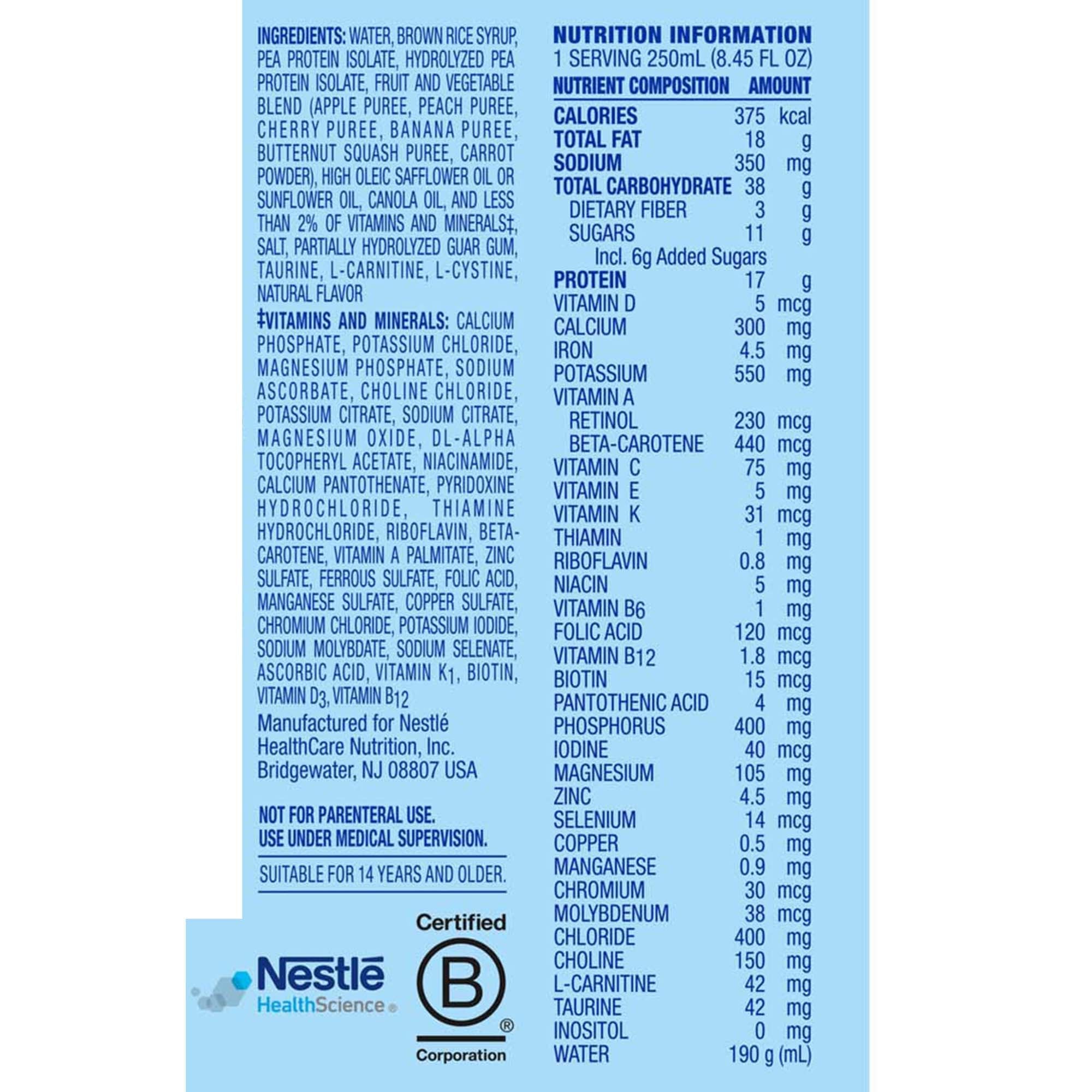 Compleat® 1.5 Original Plant-Based Tube Feeding Formula, Fruit Medley, 250 mL 00043900913933