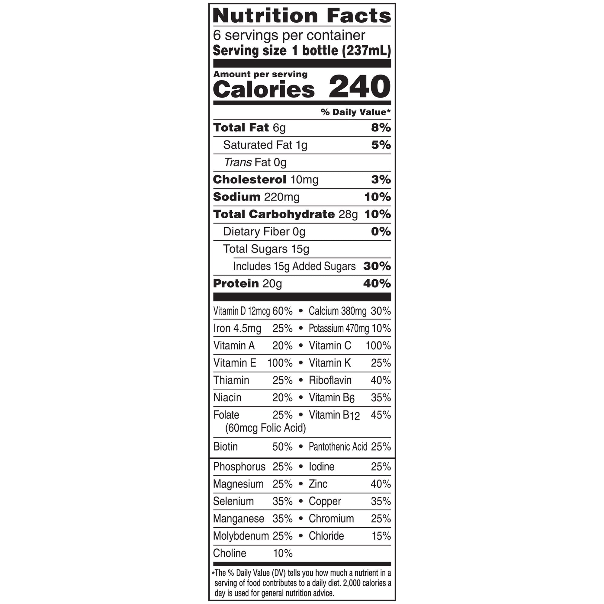 Boost® High Protein Vanilla Complete Nutritional Drink, 8 oz. Bottle 00041679941362