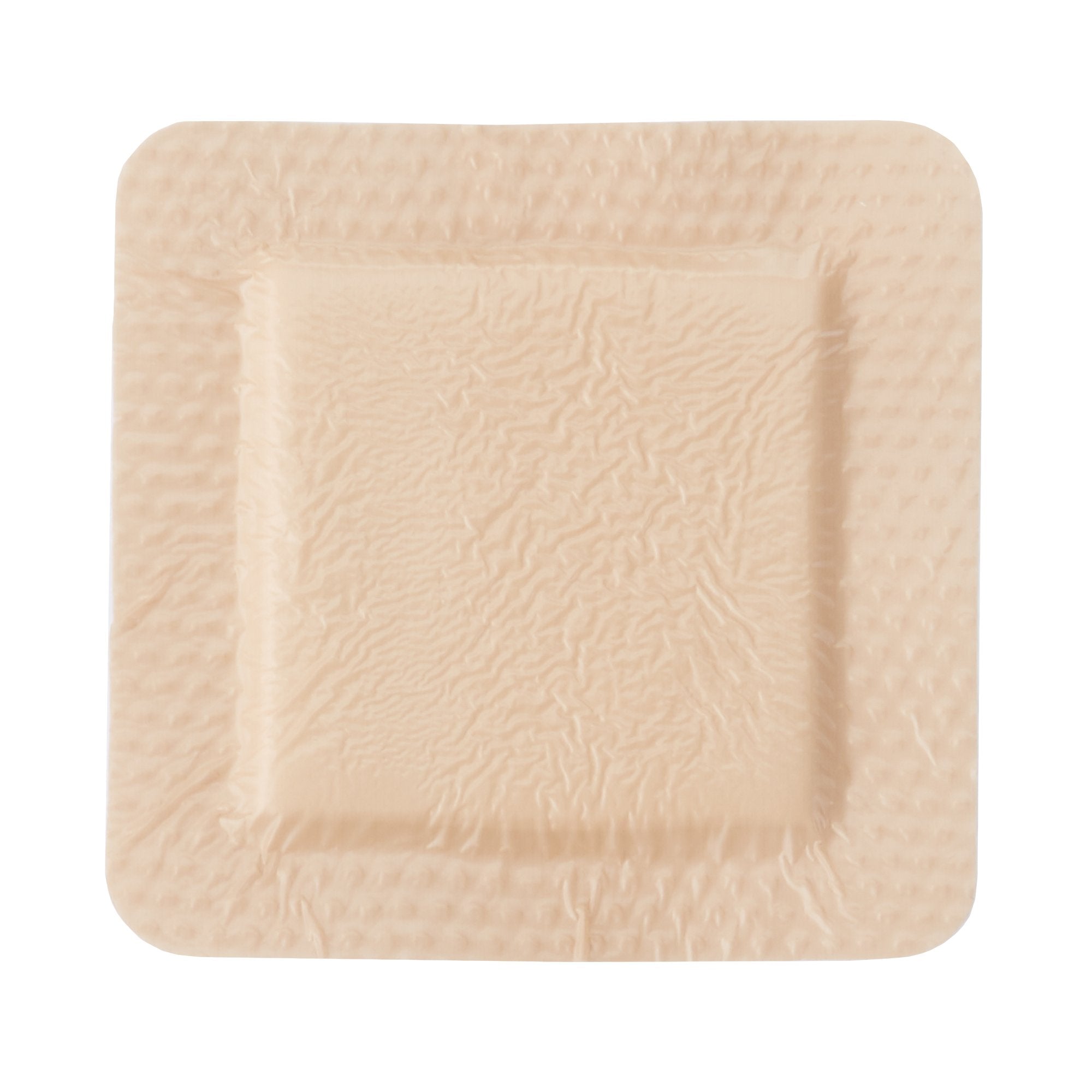 McKesson Silicone Adhesive with Border Silicone Foam Dressing, 4 x 4 Inch 4843