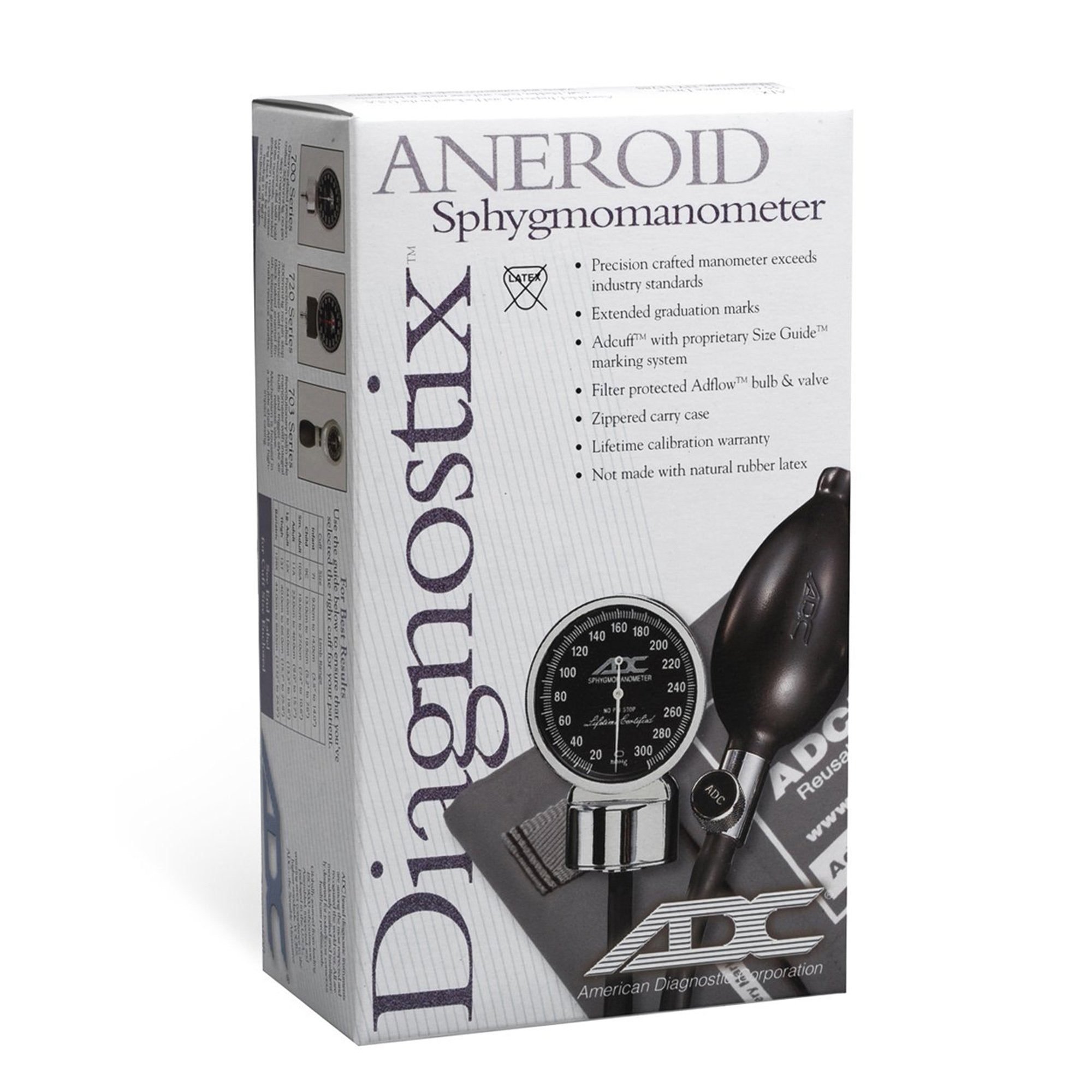 American Diagnostic Sphygmomanometer, Black, Size 11 Cuff, Pocket Size 720-11ABK