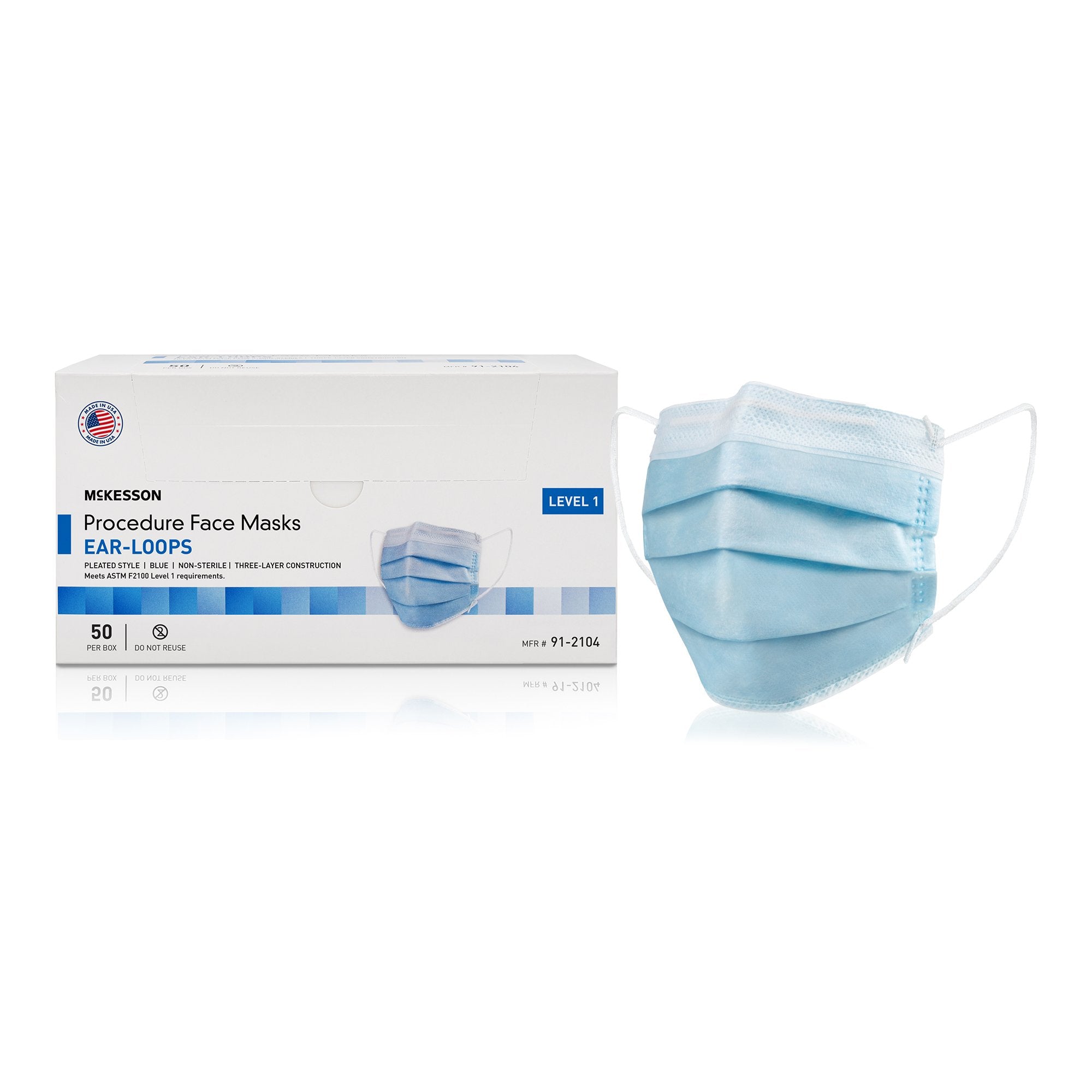 McKesson Procedure Masks, ASTM Level 1 91-2104