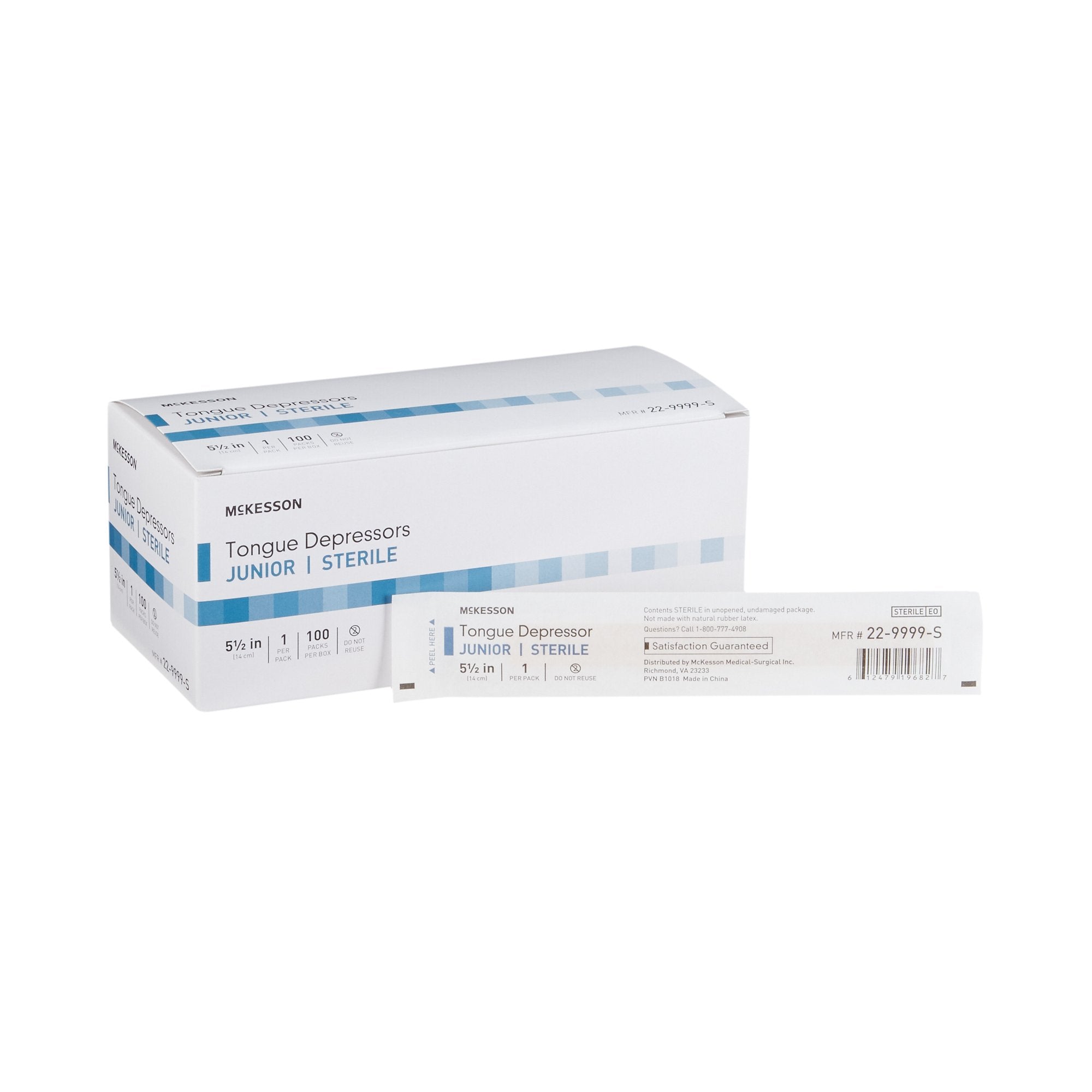 McKesson Tongue Depressor for Pediatric Use, Sterile 22-9999-S