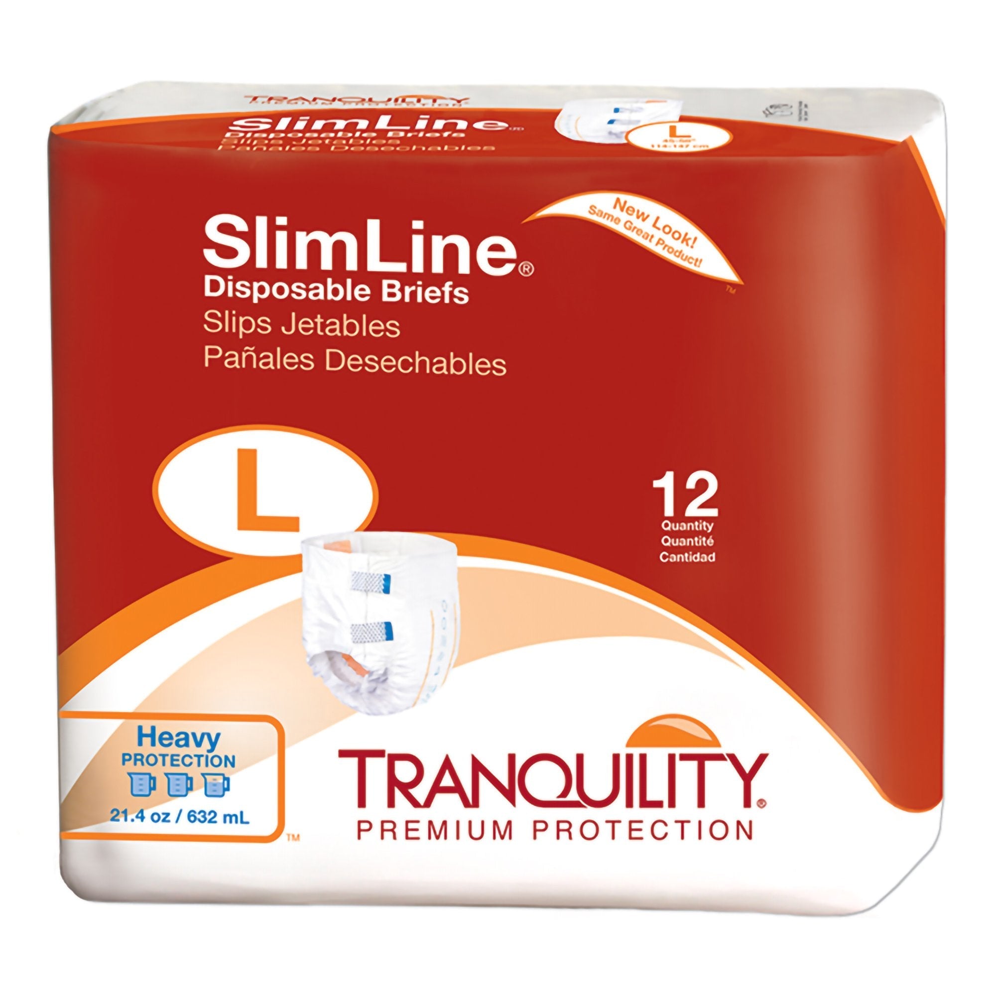 Tranquility® SlimLine® Heavy Protection Incontinence Brief, Large 2132