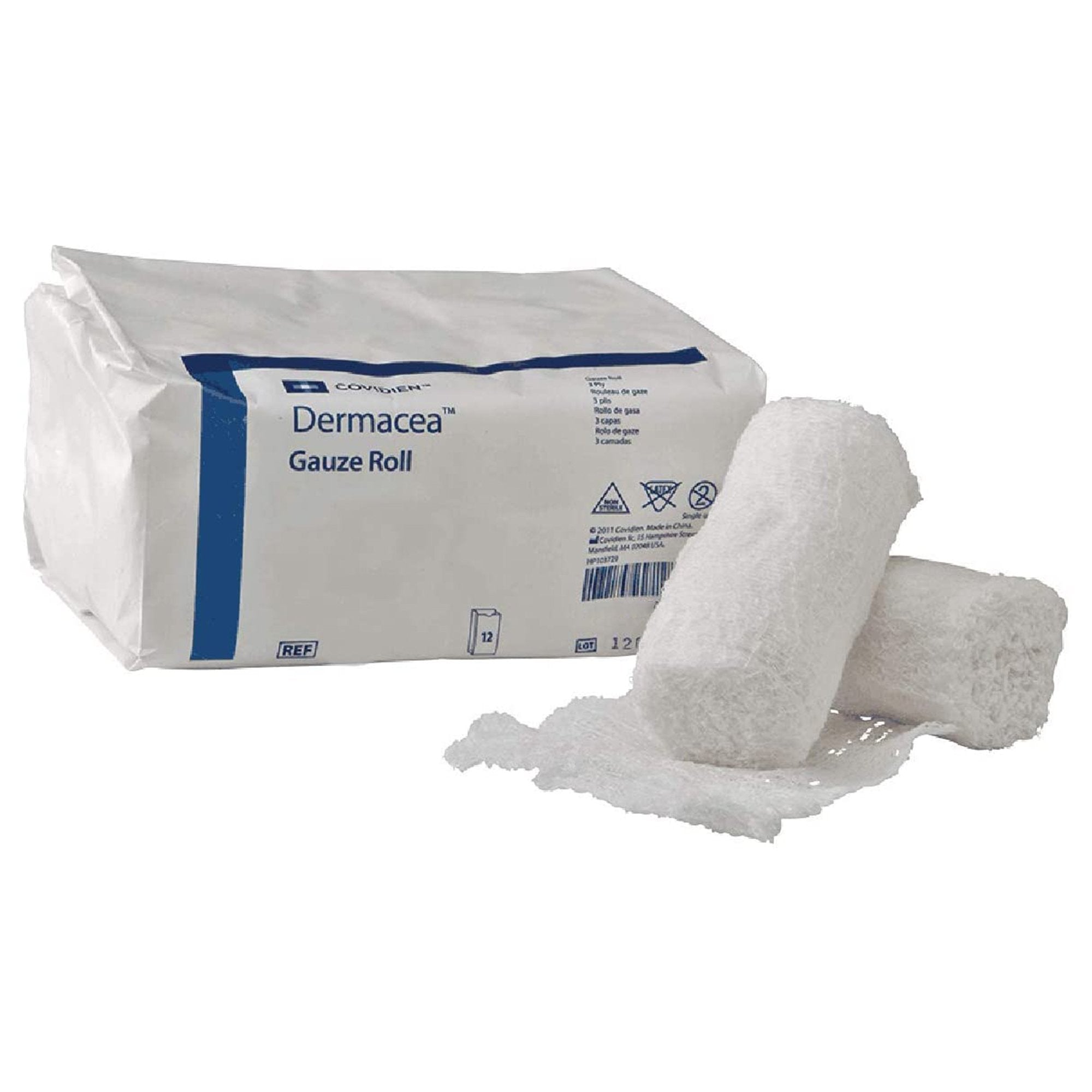 Dermacea™ Fluff Bandage Roll, 4 Inch x 4-1/8 Yard, 3-Ply 441122