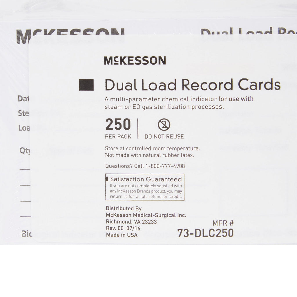 McKesson Sterilization Record Card 73-DLC250