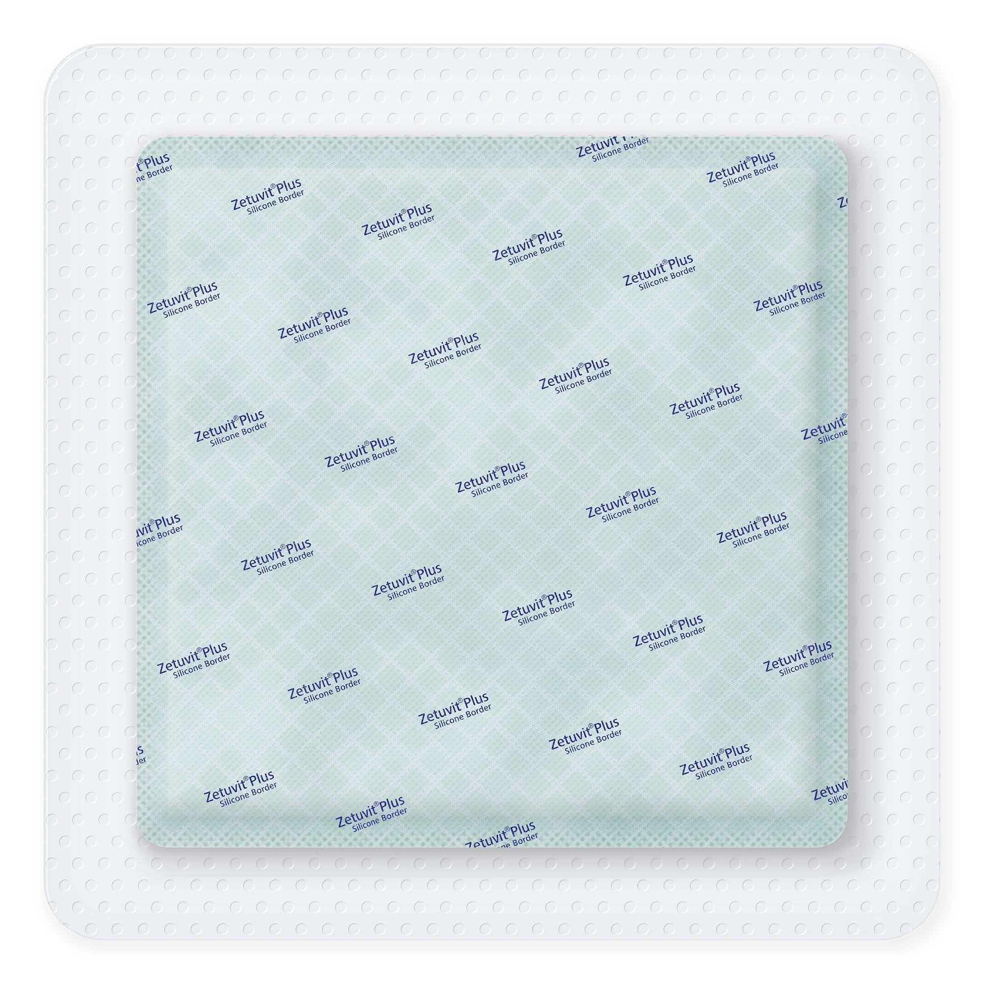Zetuvit® Plus Silicone Border Super Absorbent Dressing, 8 x 8 Inch 413905