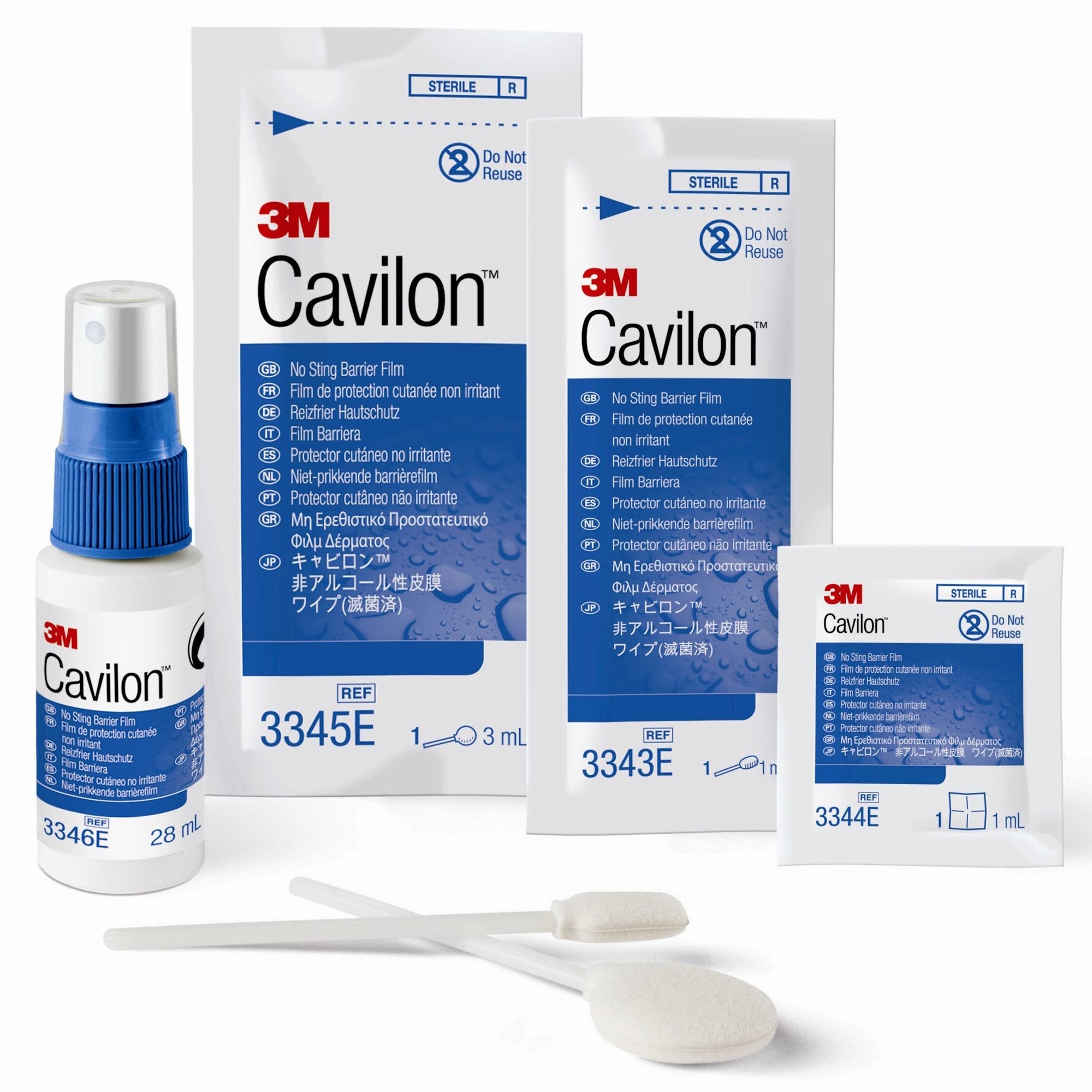 3M Cavilon Barrier Film Wipes, No Sting, Sterile 3344