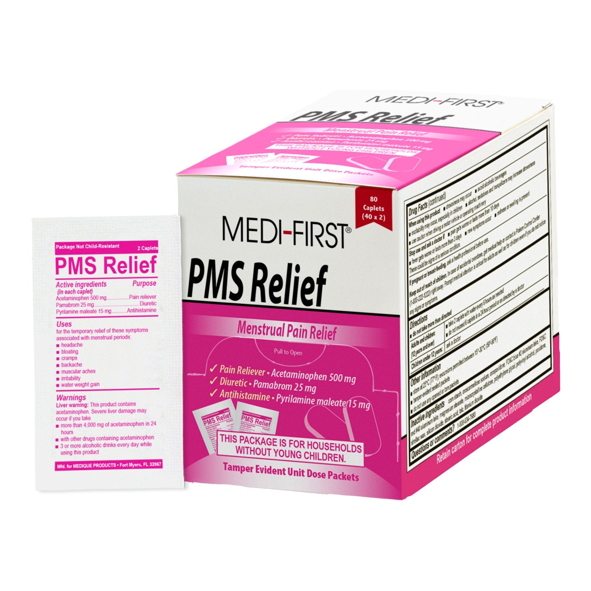 Medi-First PMS Relief Acetaminophen / Pamabrom / Pyrilamine maleate Pain Relief 82380