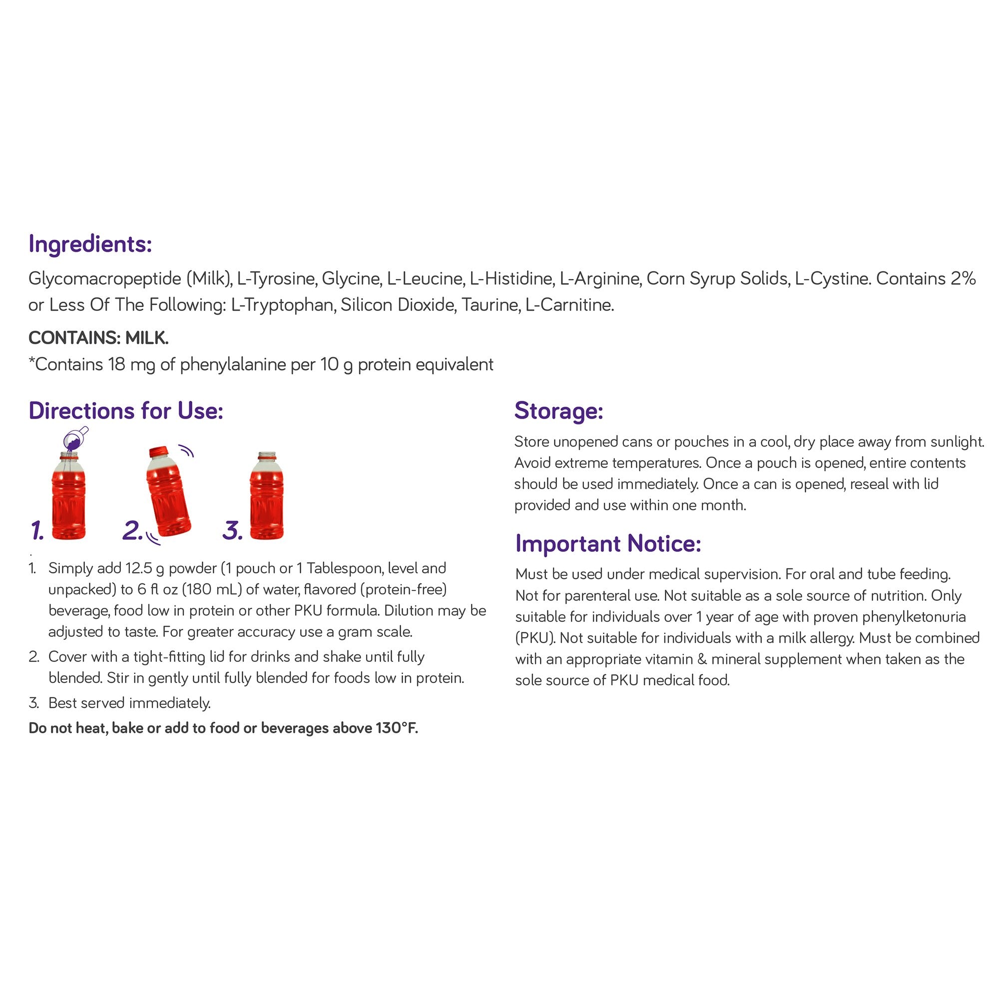 PhenylAde® GMP Mix-In for the Dietary Management of Phenylketonuria 201721