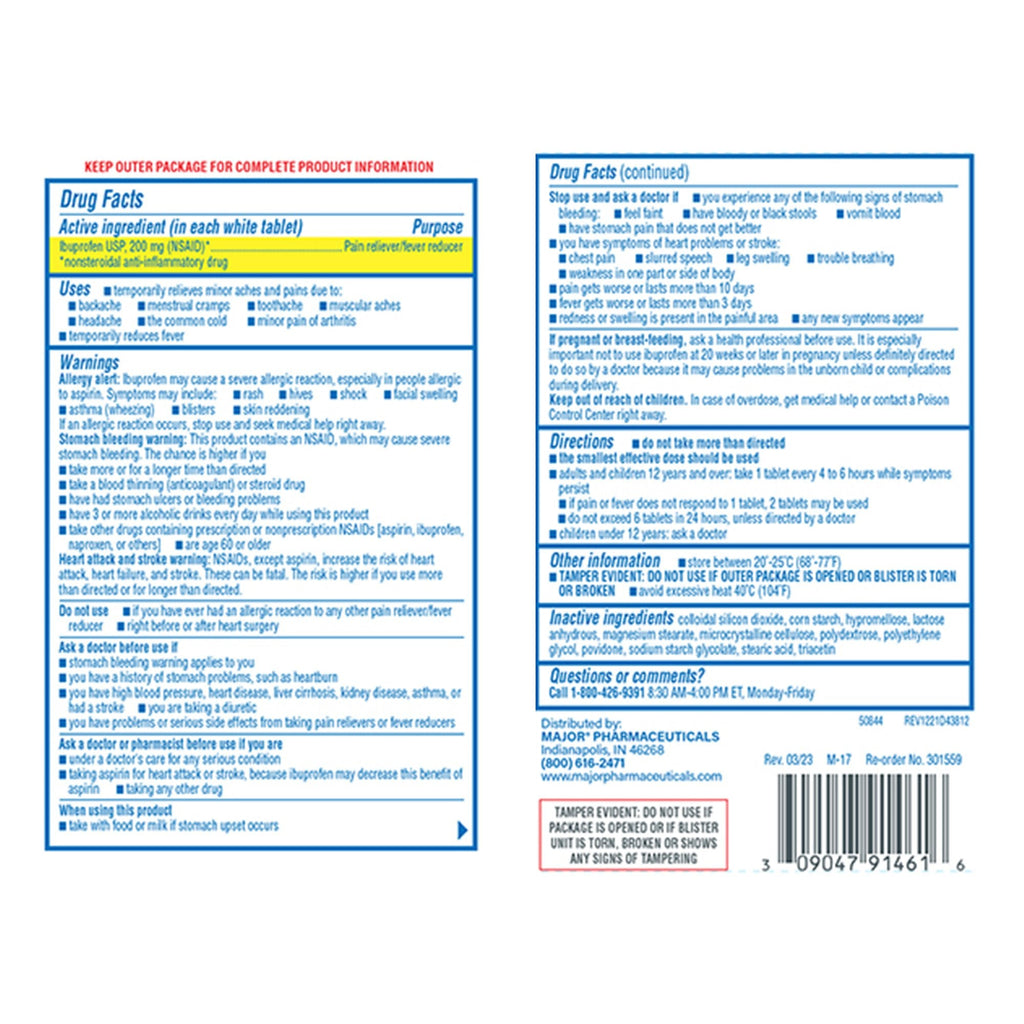 Major® Ibuprofen Pain Relief 00904791461