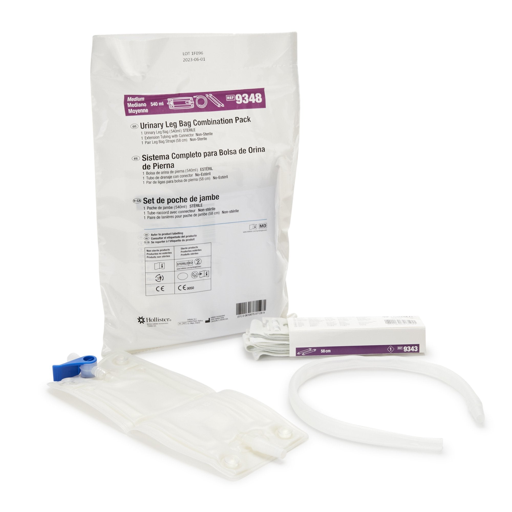 Hollister Urinary Leg Bag, 540 mL 9348