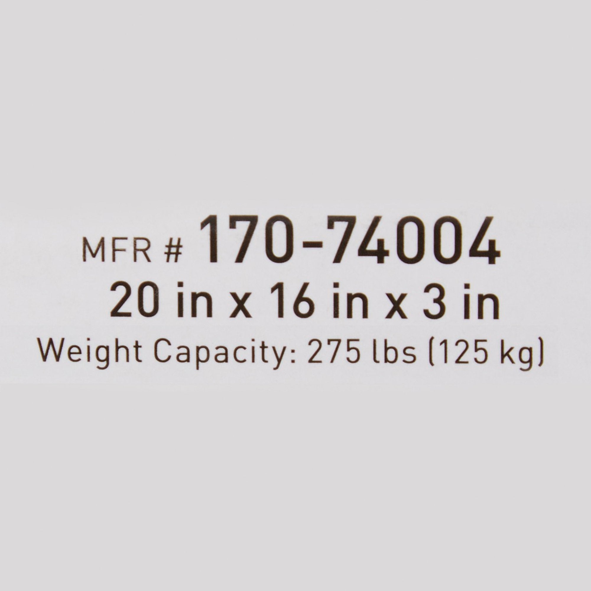 McKesson Molded Foam Seat Cushion, 20 x 16 x 3 Inch 170-74004