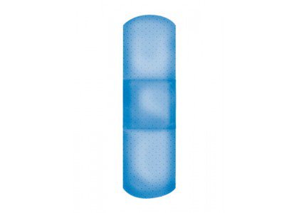 American® White Cross Blue Metal Detectable Adhesive Strip, 1 x 3 Inch 99915