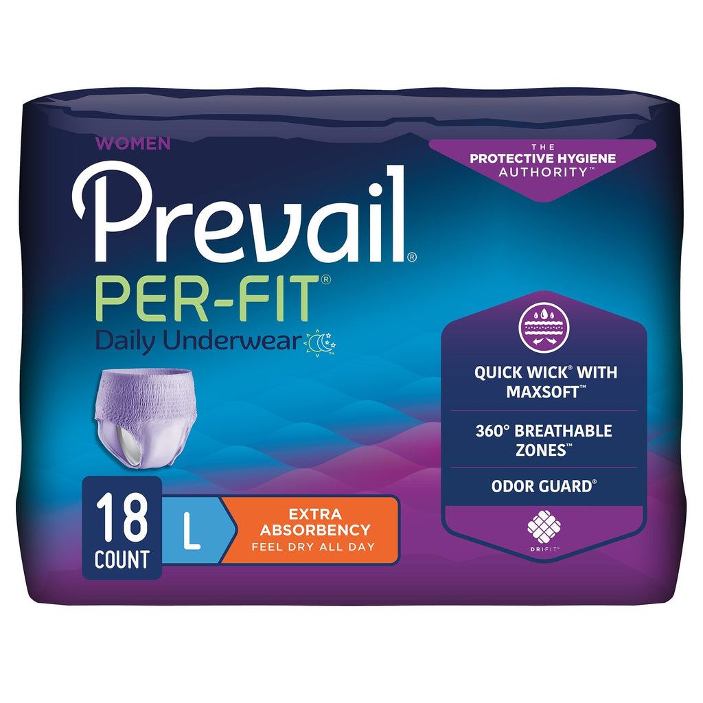 Prevail® Per-Fit® Women Extra Absorbent Underwear, Large PFW-513