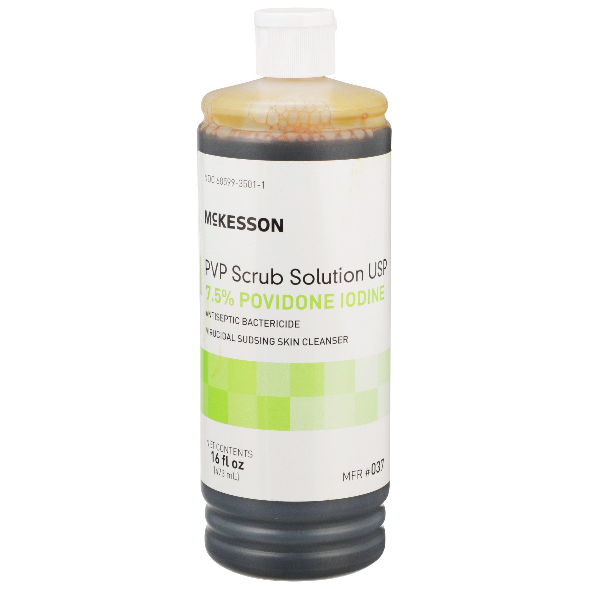 McKesson Bactericide Antiseptic PVP Scrub Solution, 16 oz. Bottle 037