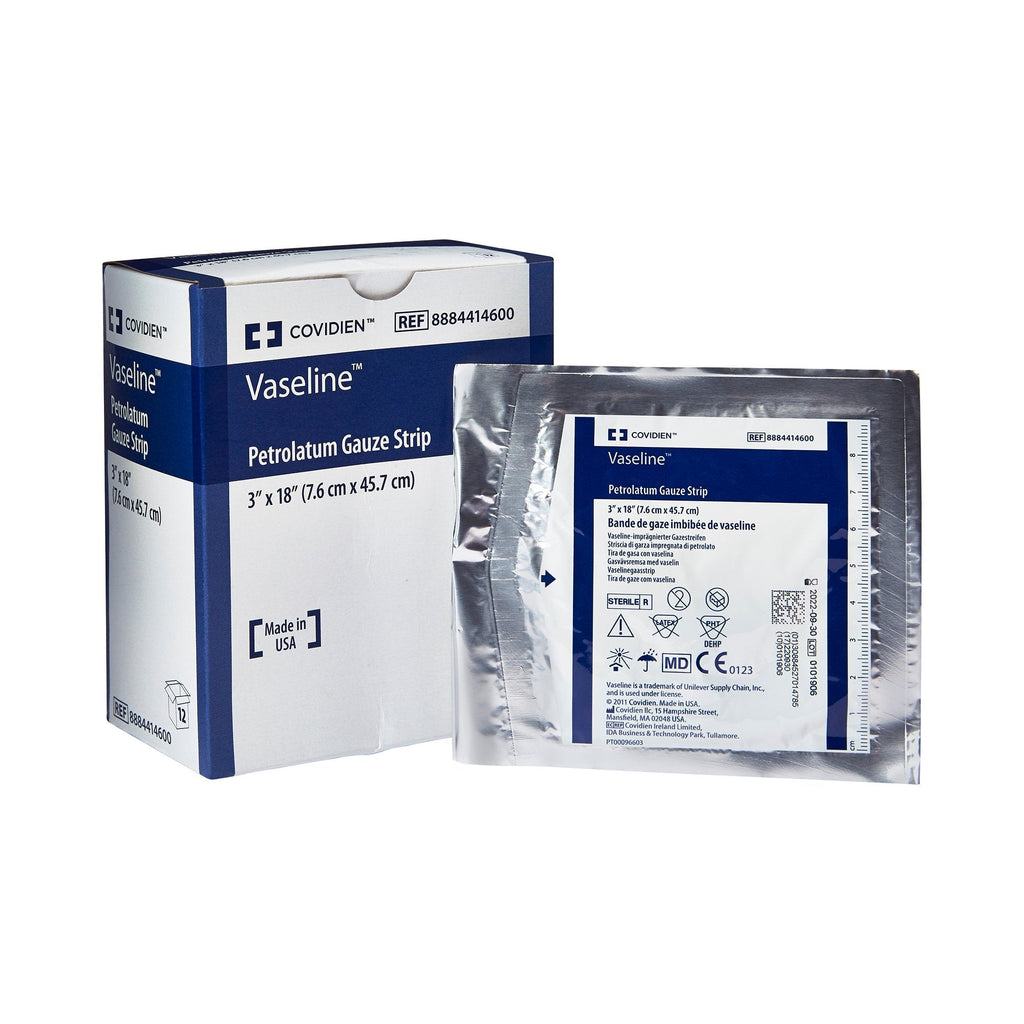 Vaseline® Petrolatum Impregnated Dressing, 3 x 18 Inch 8884414600