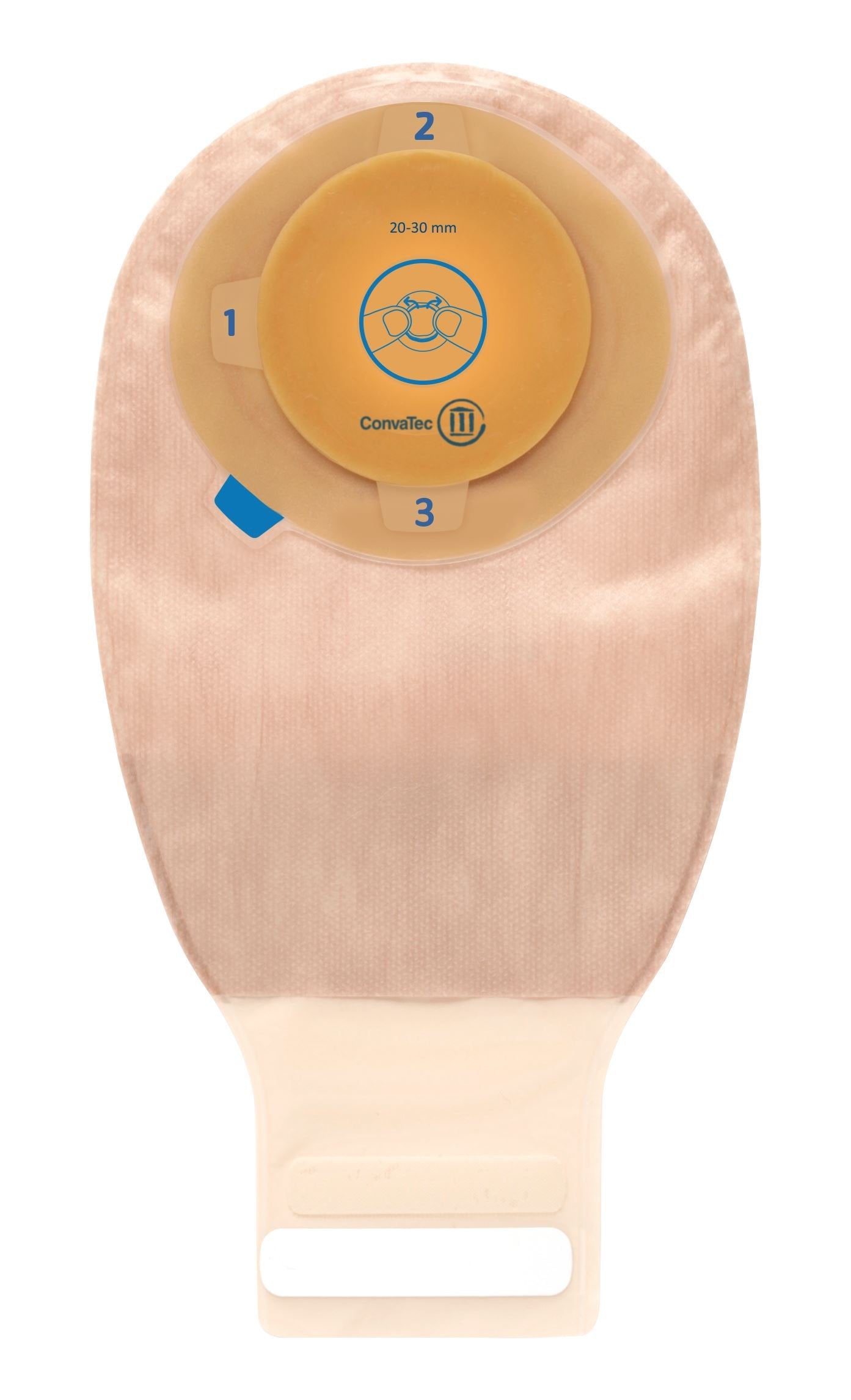 Esteem™+ One-Piece Ostomy Pouch, 12-Inch Length, 1-3/16 to 1-9/16 Inch Stoma 413519