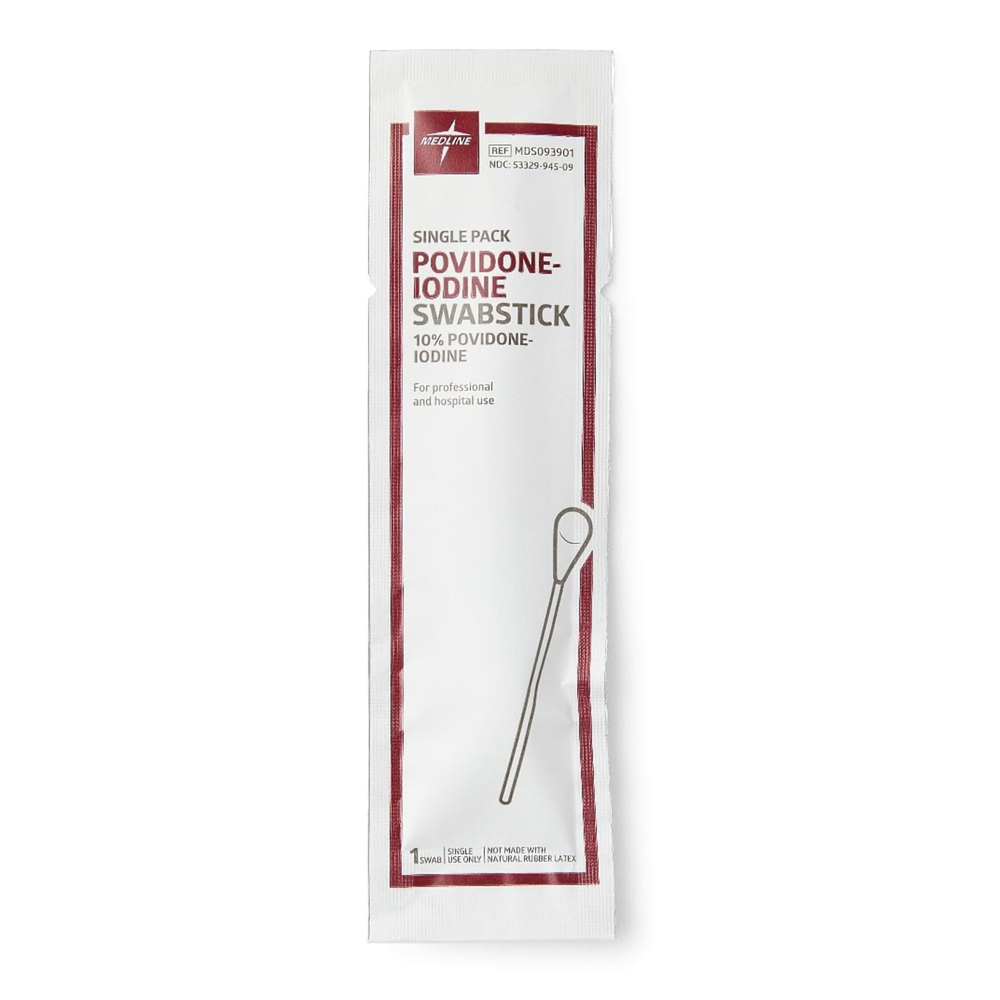 Medline Povidone Iodine Swabsticks MDS093901