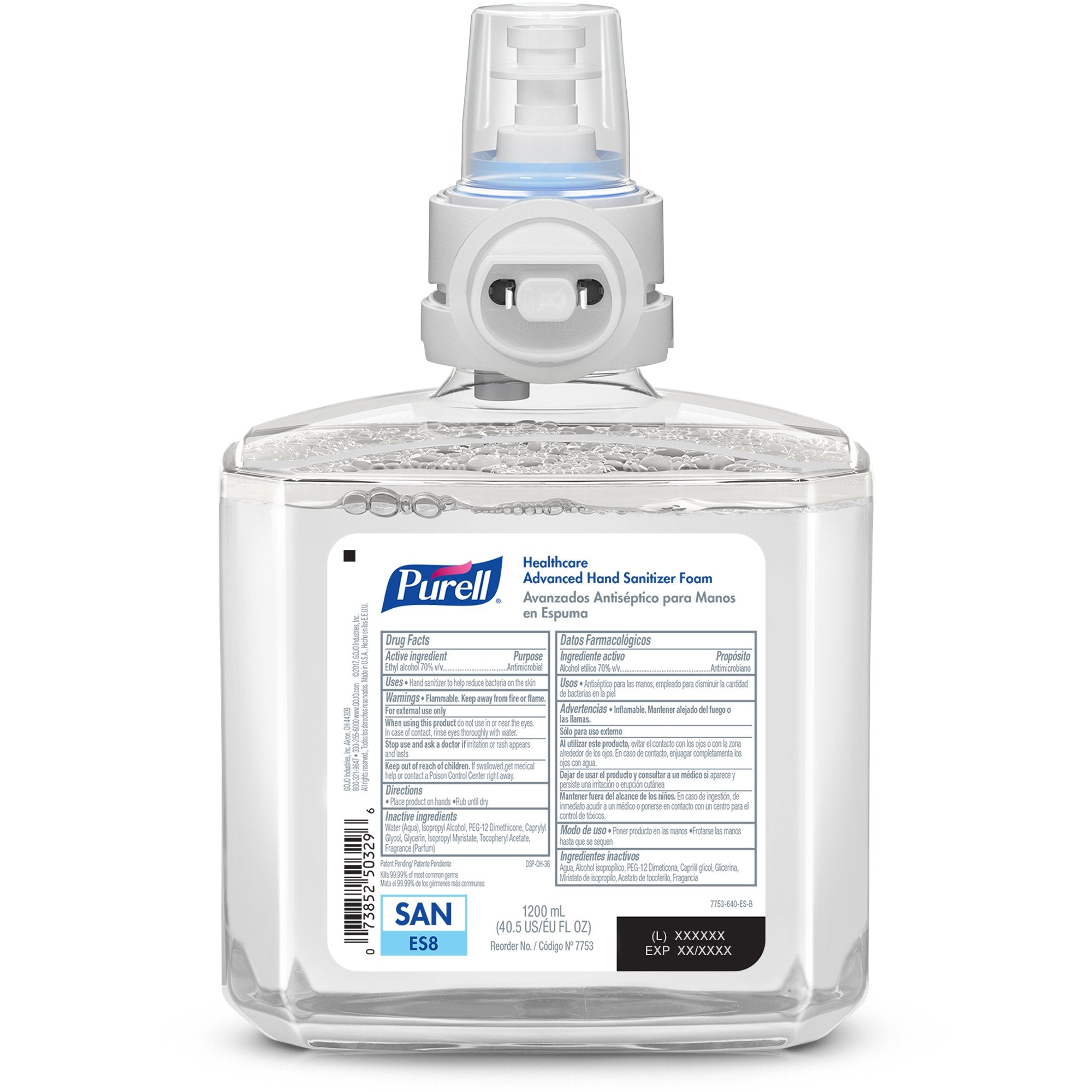 Purell® Healthcare Advanced Foam Hand Sanitizer 1200 mL Refill for ES8 Dispenser 7753-02