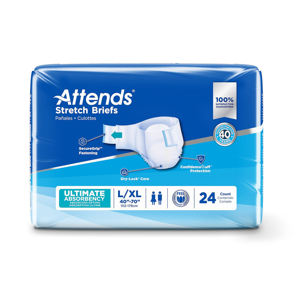 Attends® Stretch Briefs, Large / X-Large DDSLXL