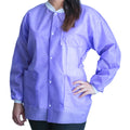 Lab Jacket FitMe™ Purple Large Hip Length 3-Layer SMS Disposable UGJ-6504-L
