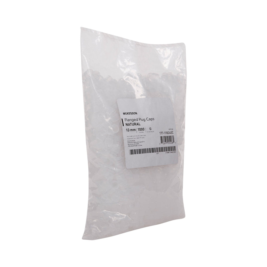 McKesson Tube Closure Flanged Plug Cap Colorless Polyethylene 1000 per Bag 177-118240C