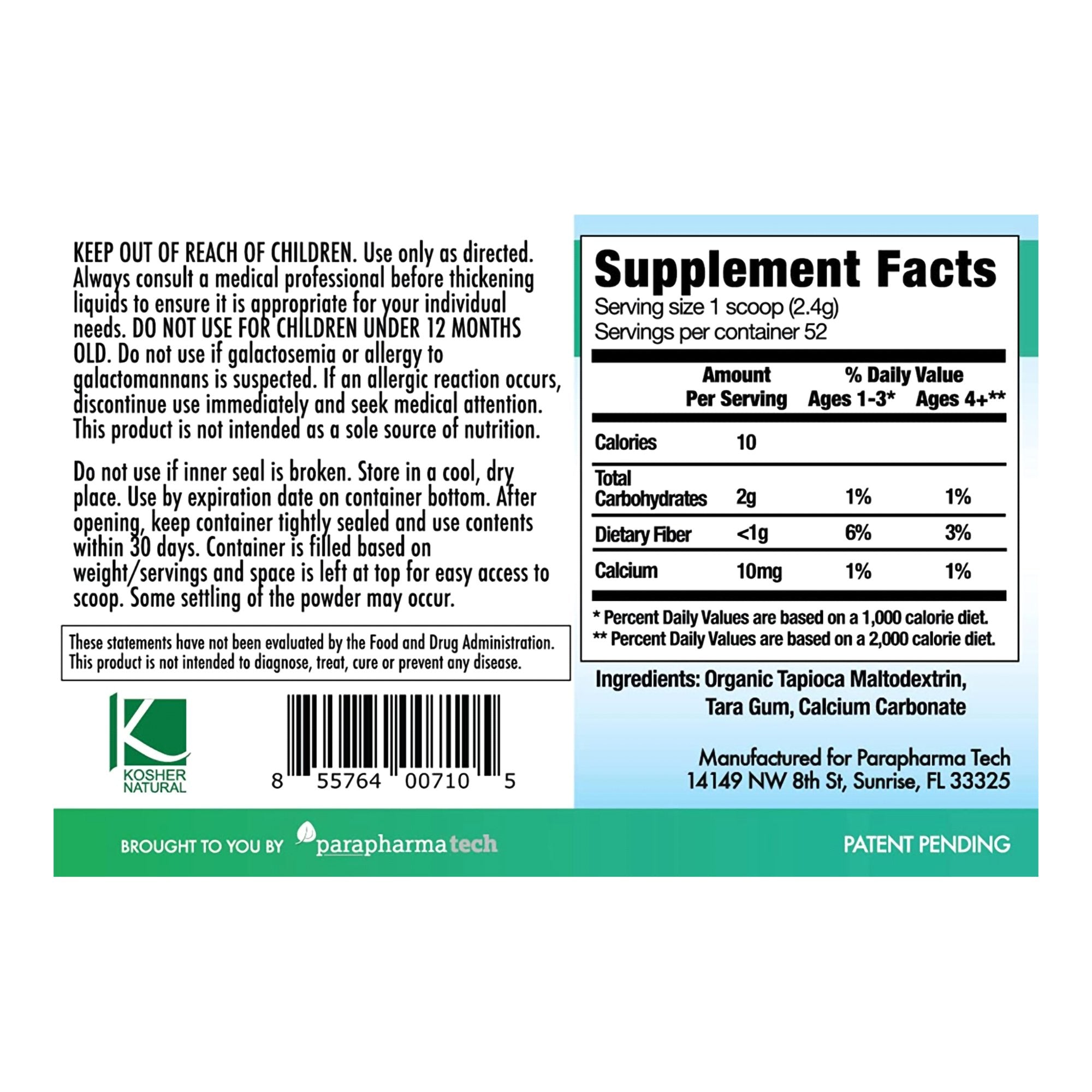 purathick™ Beverage Thickener PUR-WHO-001N