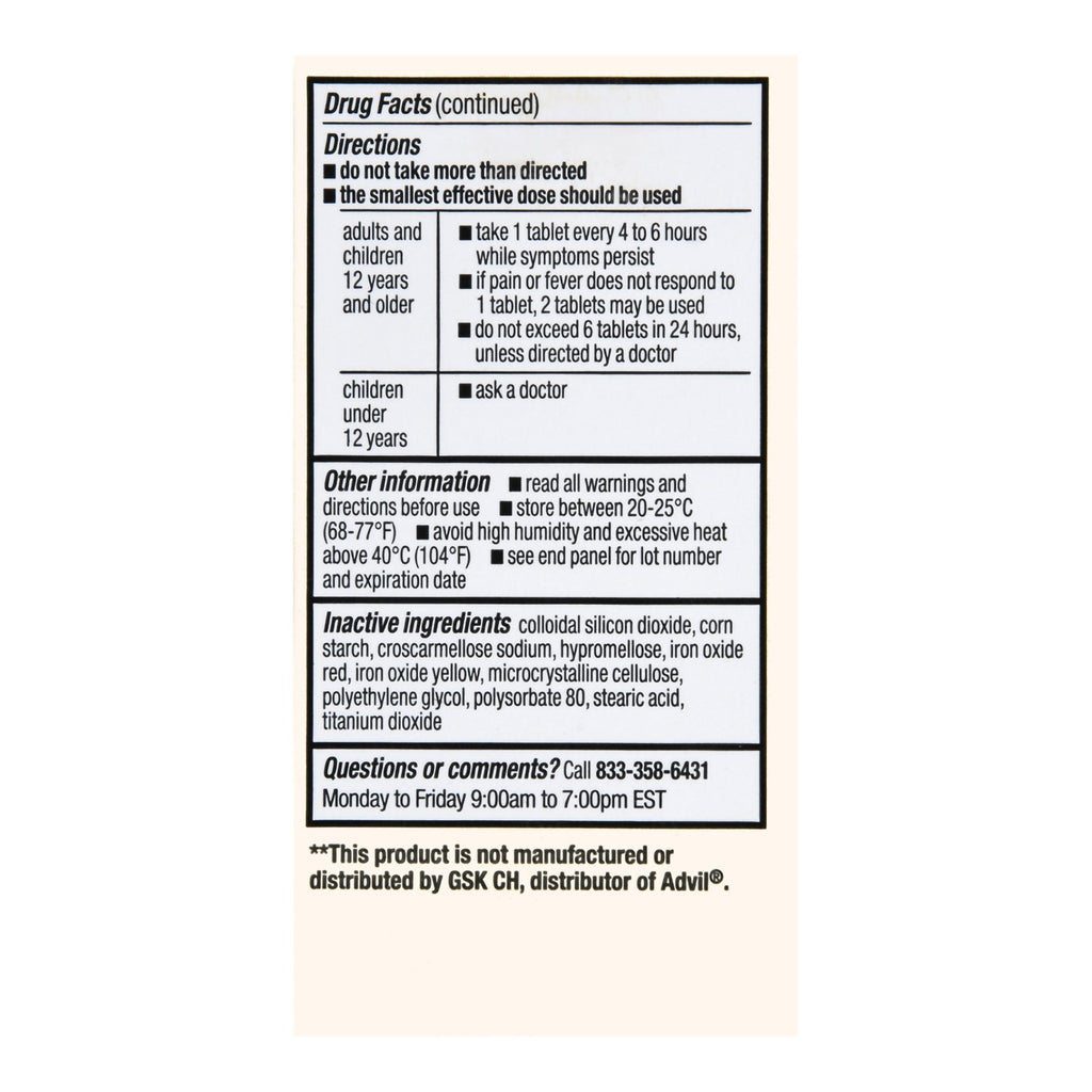 Foster & Thrive™ Ibuprofen 200 mg Coated Tablets 70677113203