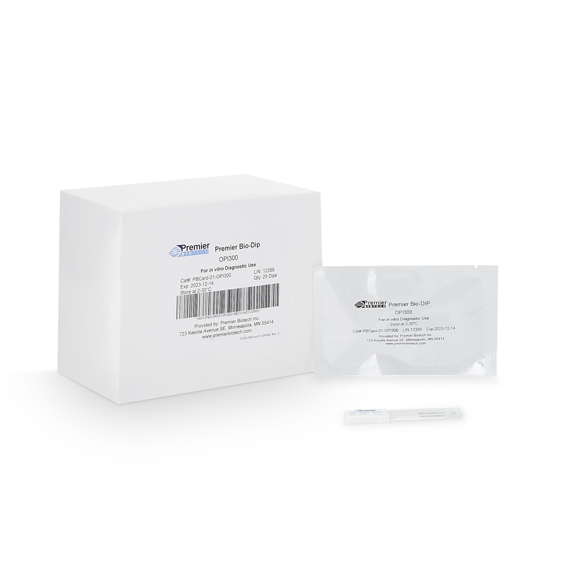 Premier Bio-Dip Single Drug (Opiates) Drugs of Abuse Test PDA-OPI3-25