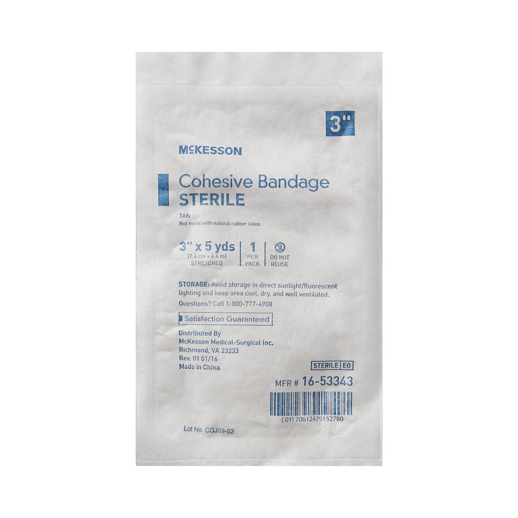 McKesson Self-adherent Closure Cohesive Bandage, 3 Inch x 5 Yard 16-53343