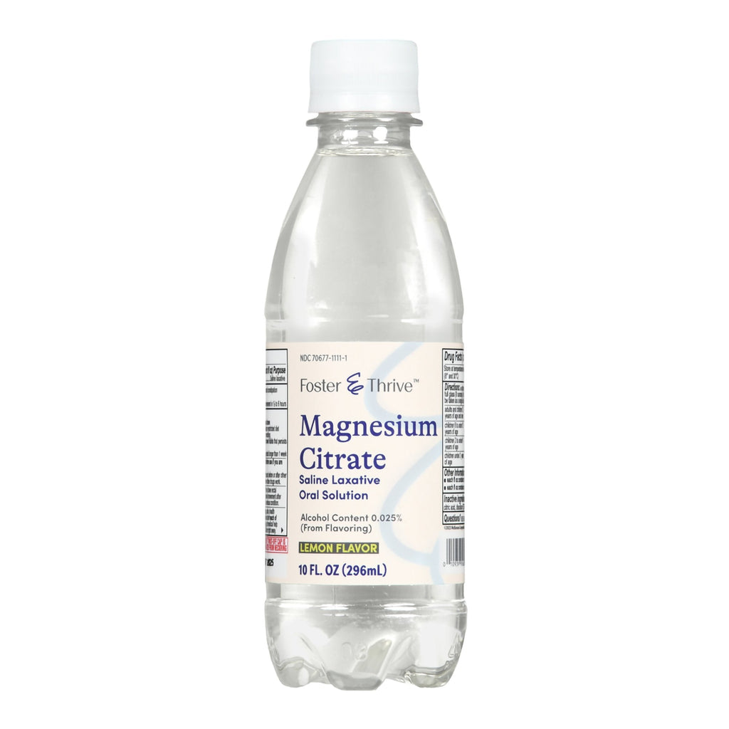 Foster & Thrive™ Magnesium Citrate Laxative, Lemon Flavor, 10-ounce bottle 70677111101