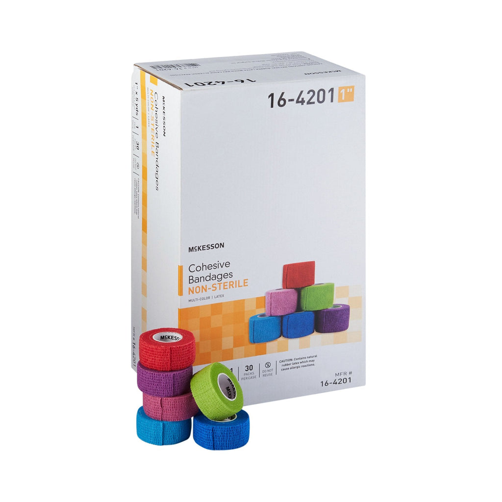 McKesson Self-adherent Closure Cohesive Bandage, 1 Inch x 5 Yard 16-4201