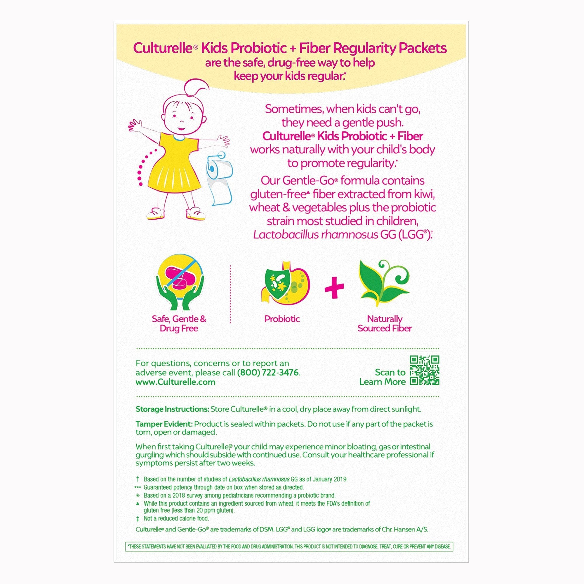 Culturelle® Probiotics Kids Probiotic + Fiber Packets 049100400372