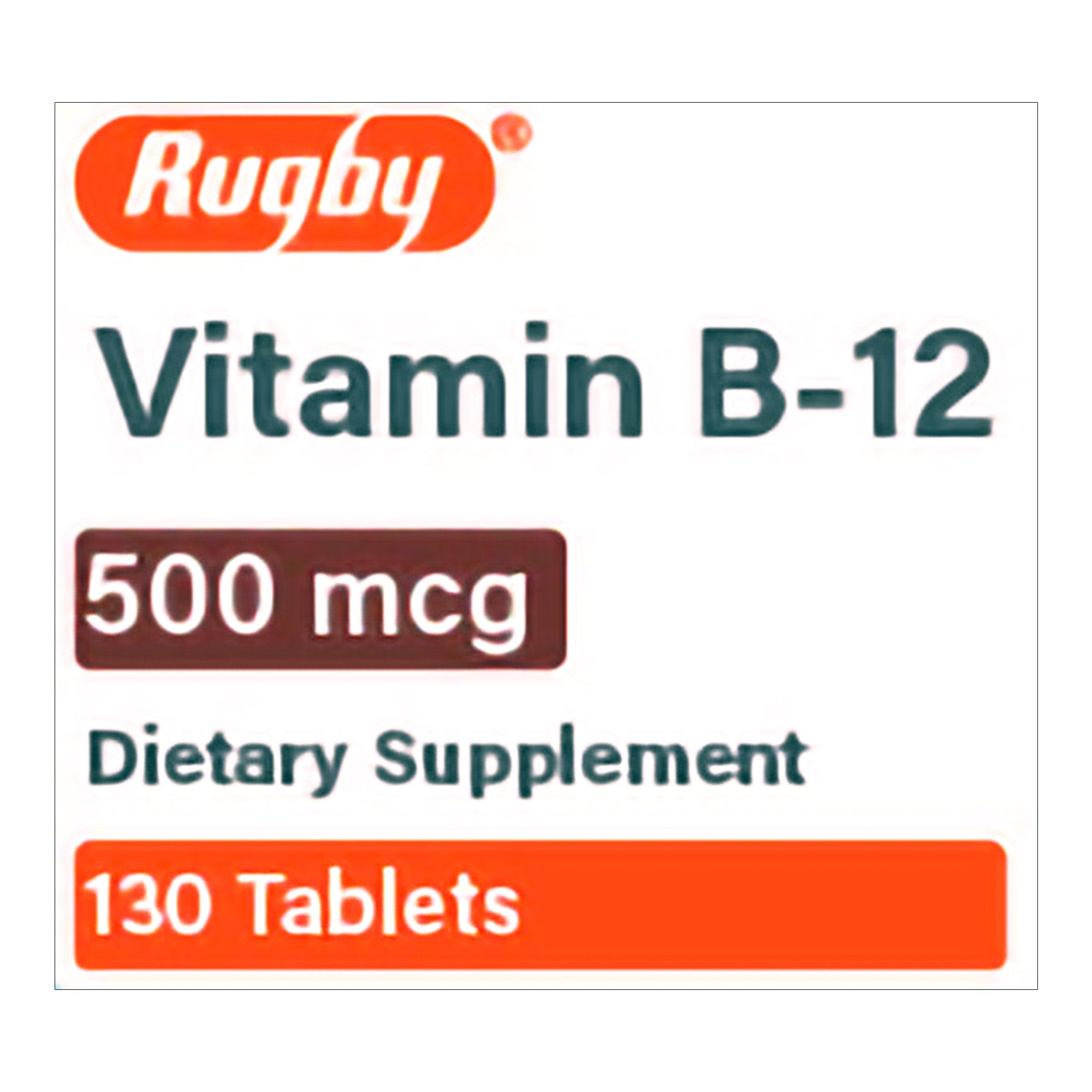 Vitamin Supplement Vitamin B12 500 mcg Strength Tablet 130 per Bottle 80681012800