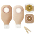 New Image™ 19104 2-Piece Clear Ileostomy/Colostomy Pouch, 70 mm Flange, Blue 19104
