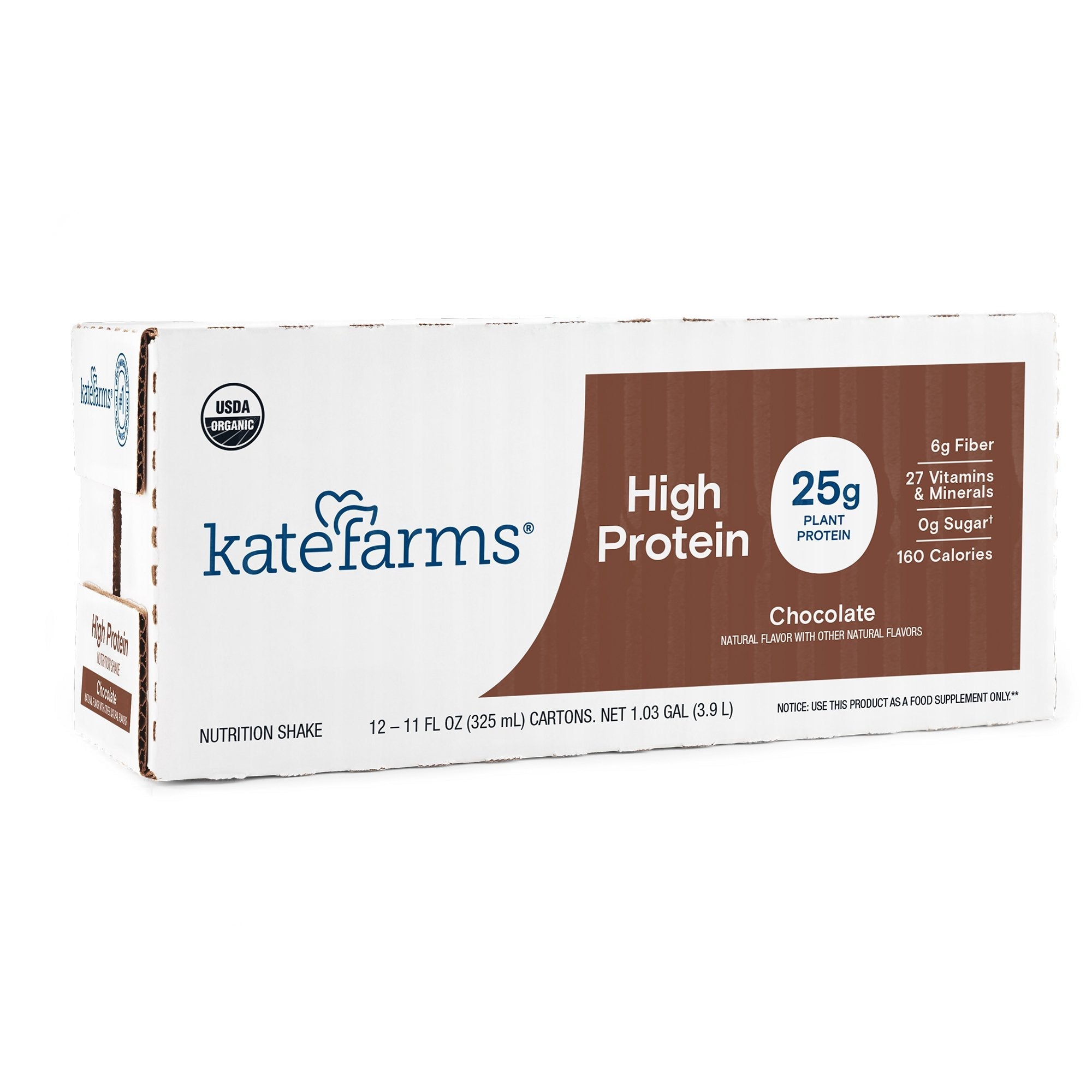Kate Farms Oral Supplement High Protein Chocolate Flavor Liquid 11 oz. 811112031482