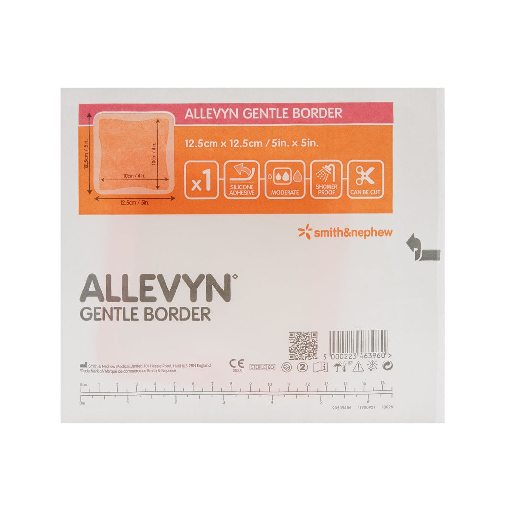 Allevyn Gentle Border Silicone Foam Dressing, 5 x 5 Inch 66800279