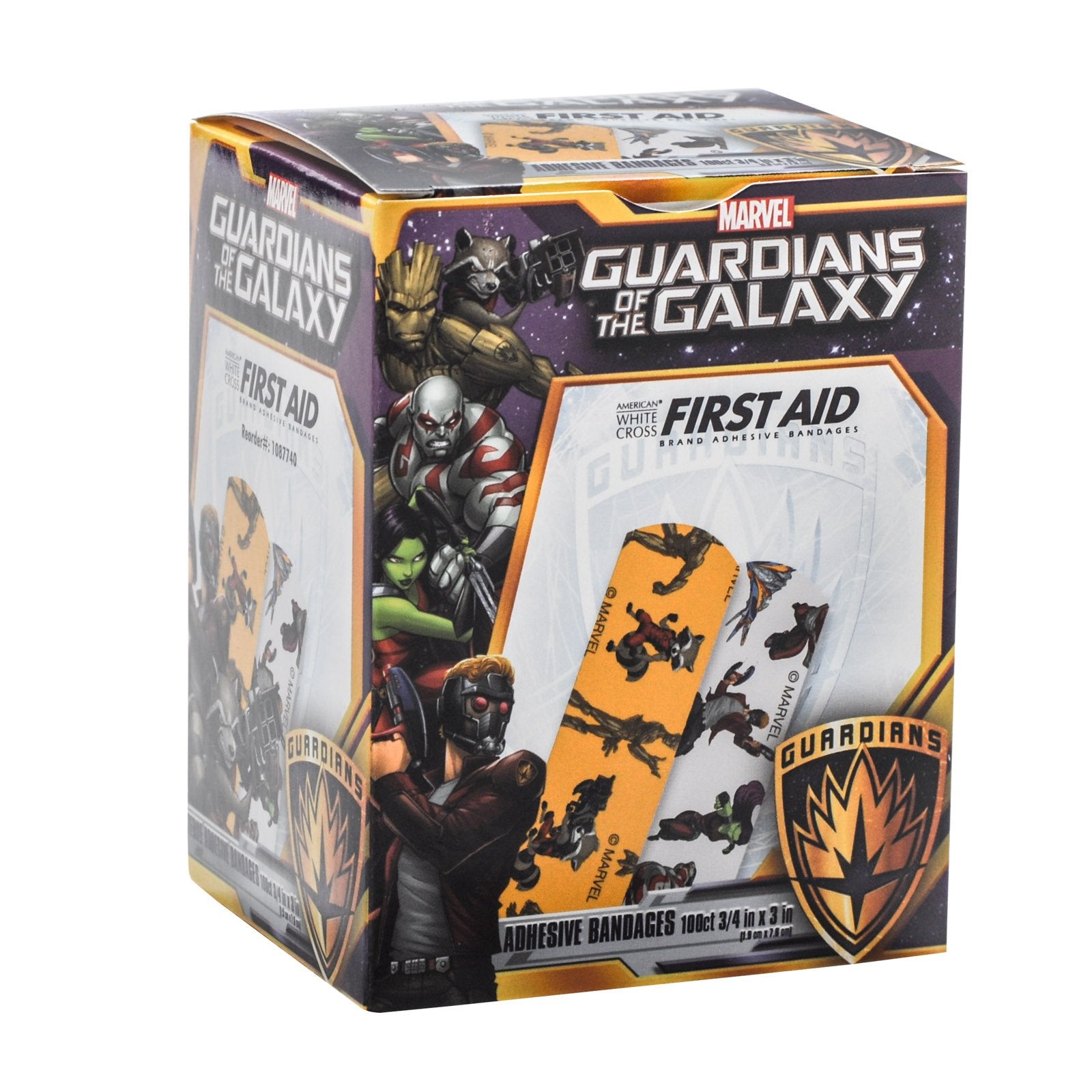 American® White Cross Stat Strip® Guardians of the Galaxy Adhesive Strips 1087740