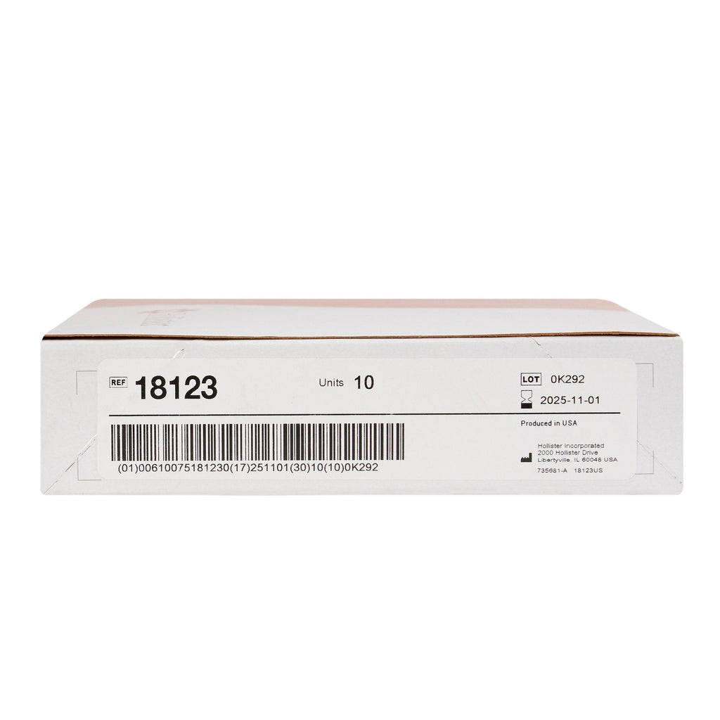 New Image™ 18123 2-Piece Beige Colostomy Pouch, Pre-cut to Fit 57mm Stomas, Red 18123