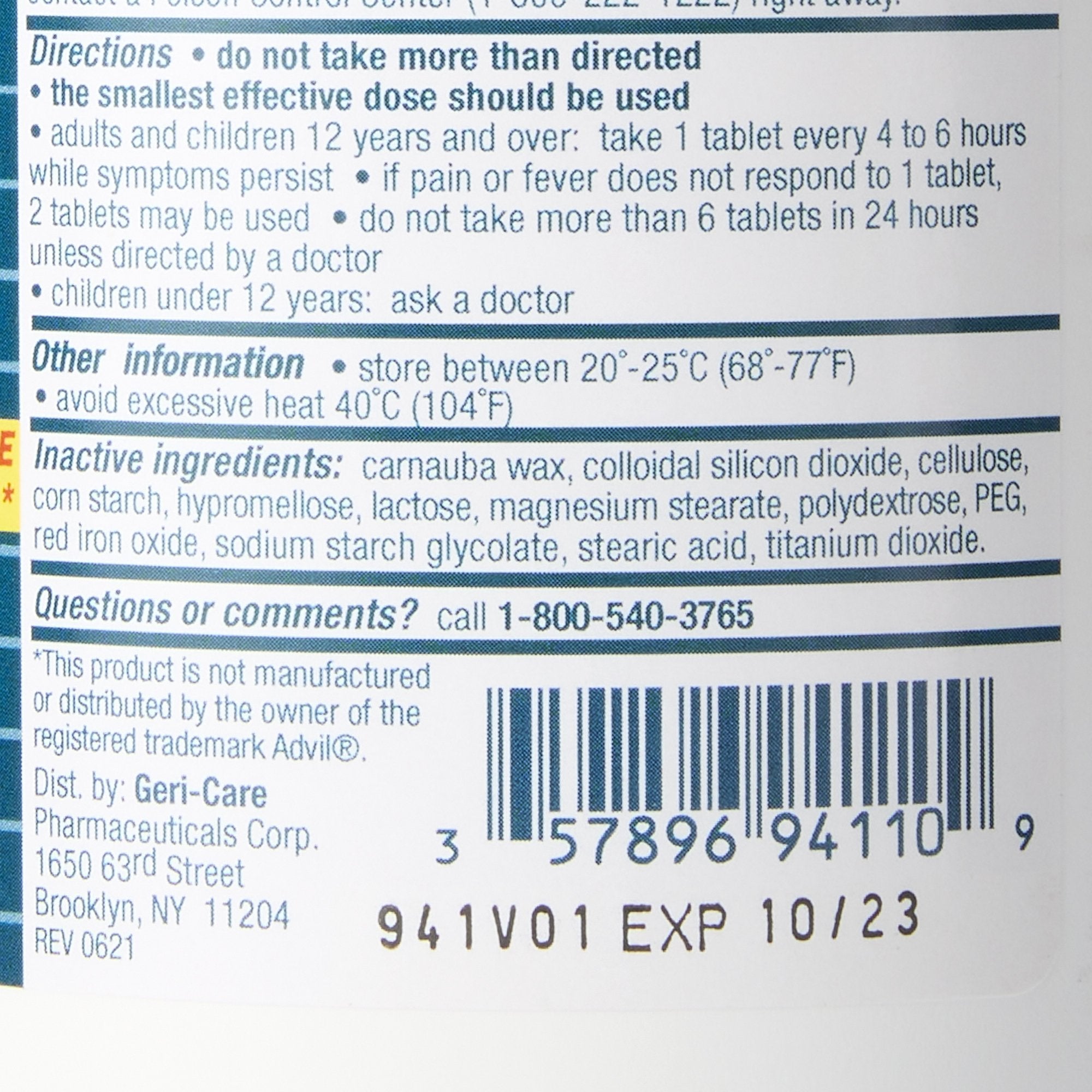 Geri-Care® Ibuprofen Pain Relief 941-10-GCP