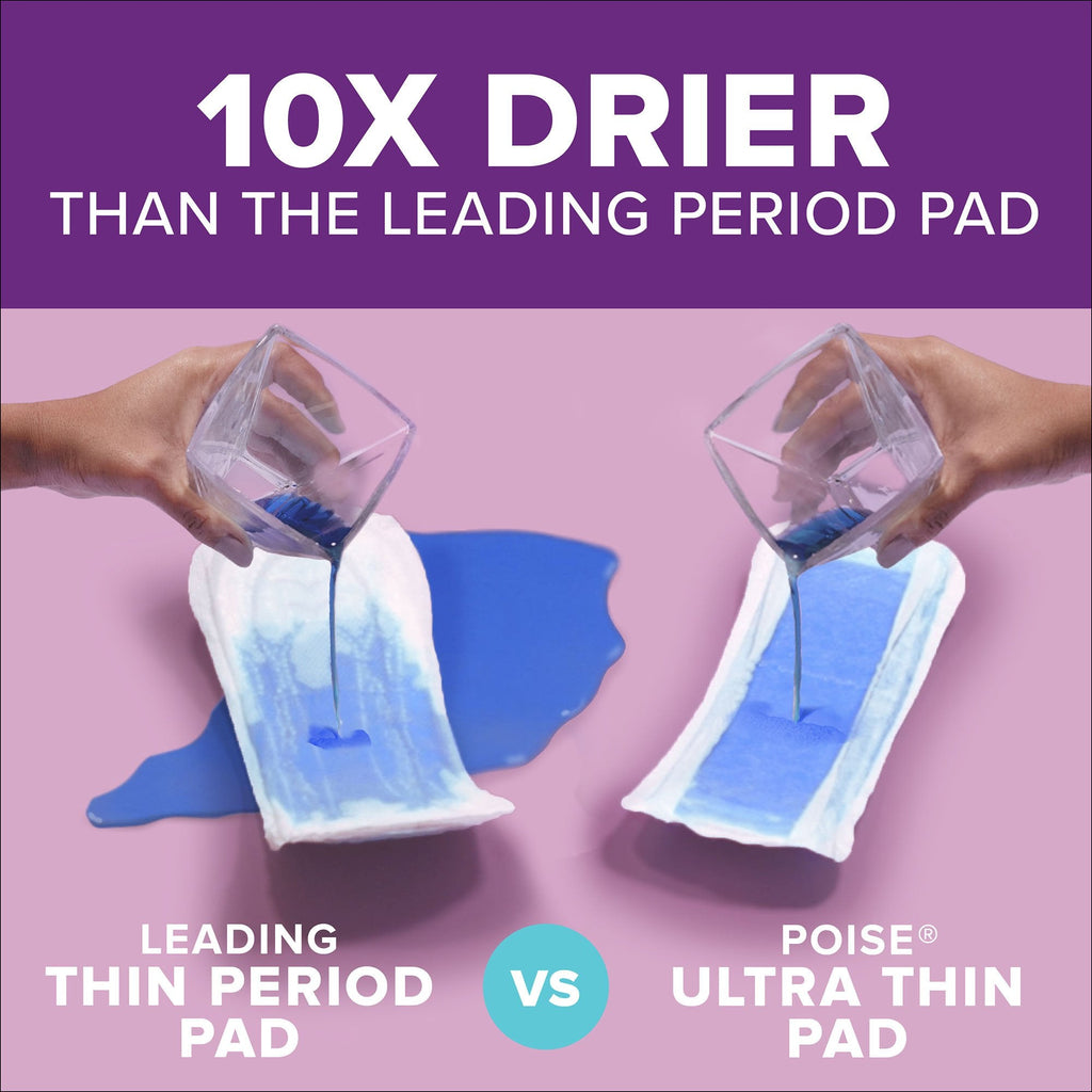 Poise® Ultra Thin Moderate Bladder Control Pad, Regular Length 51397