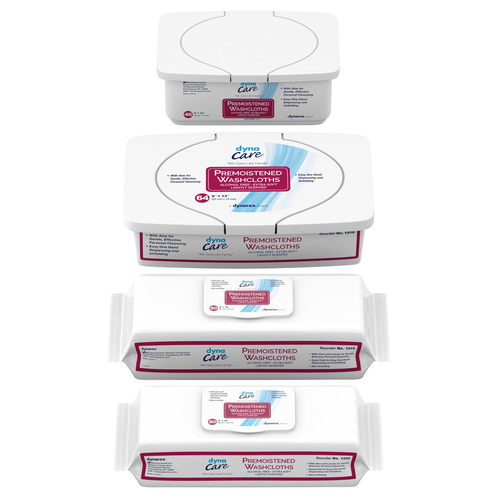 Dynarex Personal Cleansing Wipes, Aloe/Lanolin Scented, Tub 1314