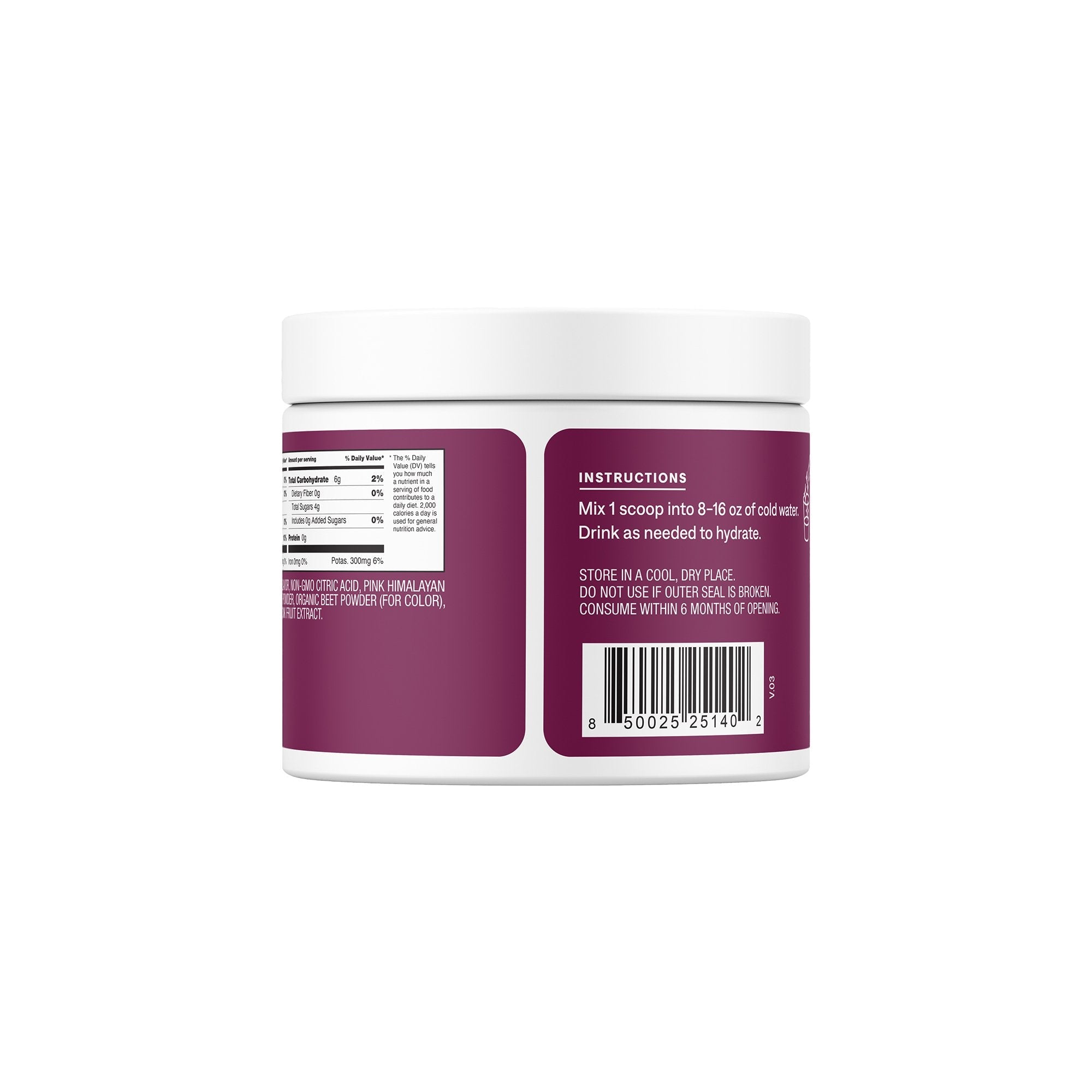 Cure Electrolyte Drink Mix, Berry Pomegranate, 7.2-ounce Jar HM7002