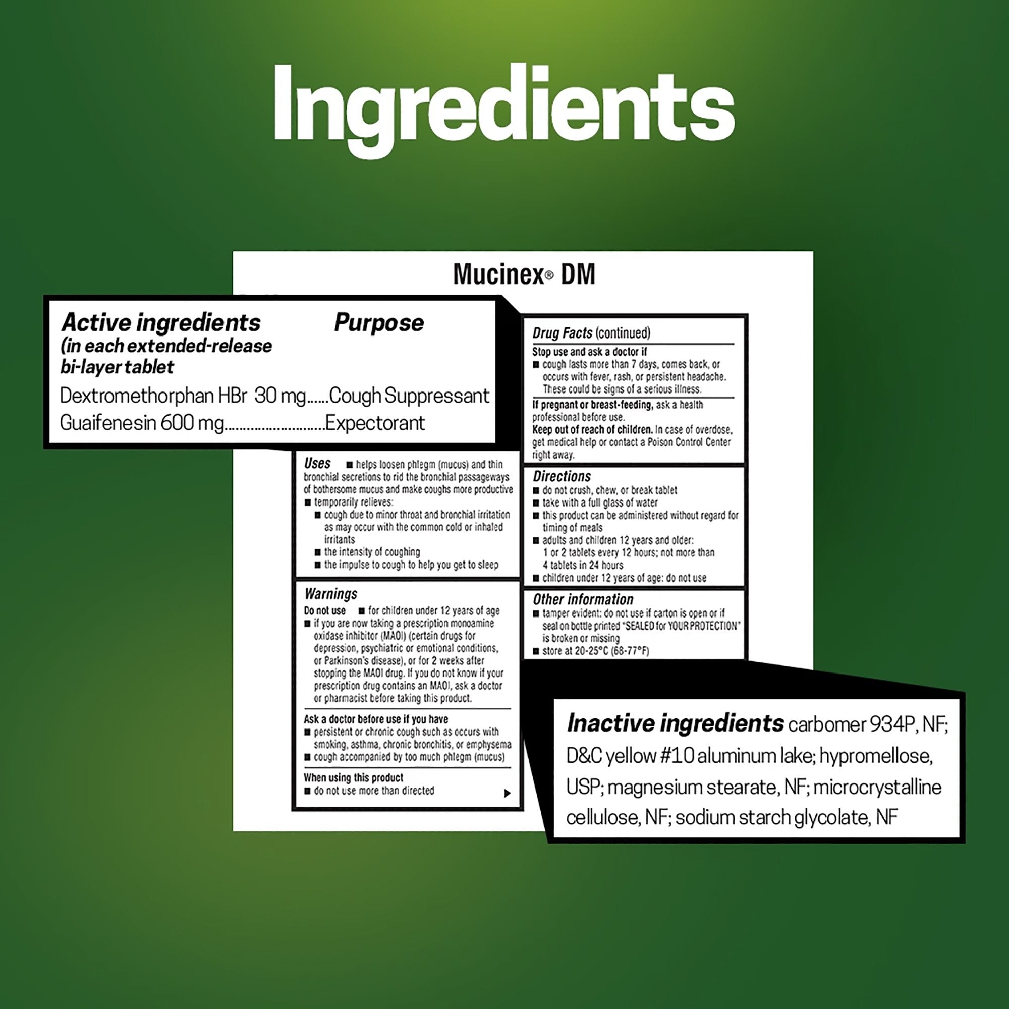 Mucinex® DM Guaifenesin / Dextromethorphan Cold and Cough Relief 63824005634